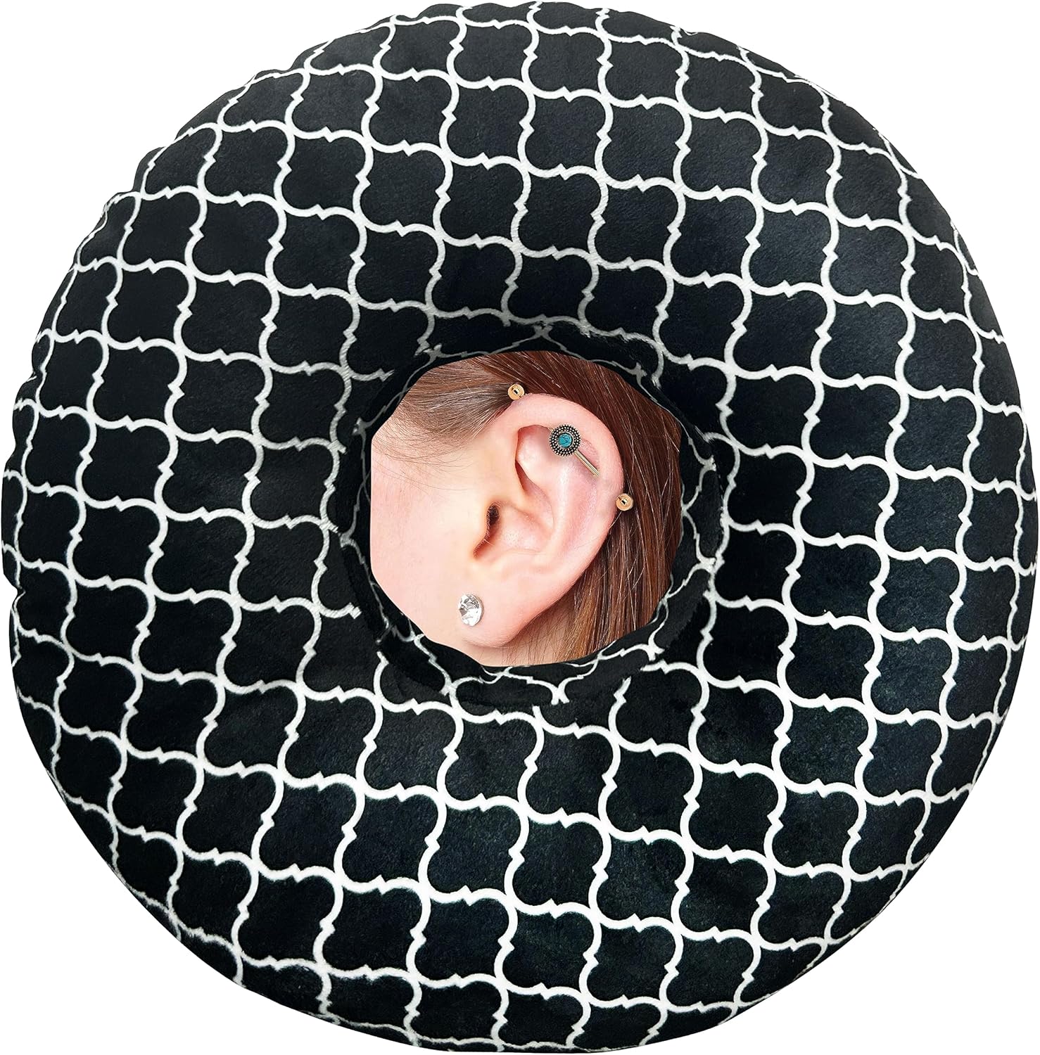 BVOKQUC Ear Piercing Pillow for Side Sleepers Pillows with Holes for Ear Pain,Donut