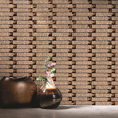 Miniatura 4 de Azulejos de protección contra salpicaduras para salpicaduras de cocina, azulejos autoadhesivos de metal, azulejos adhesivos para azulejos de baño,