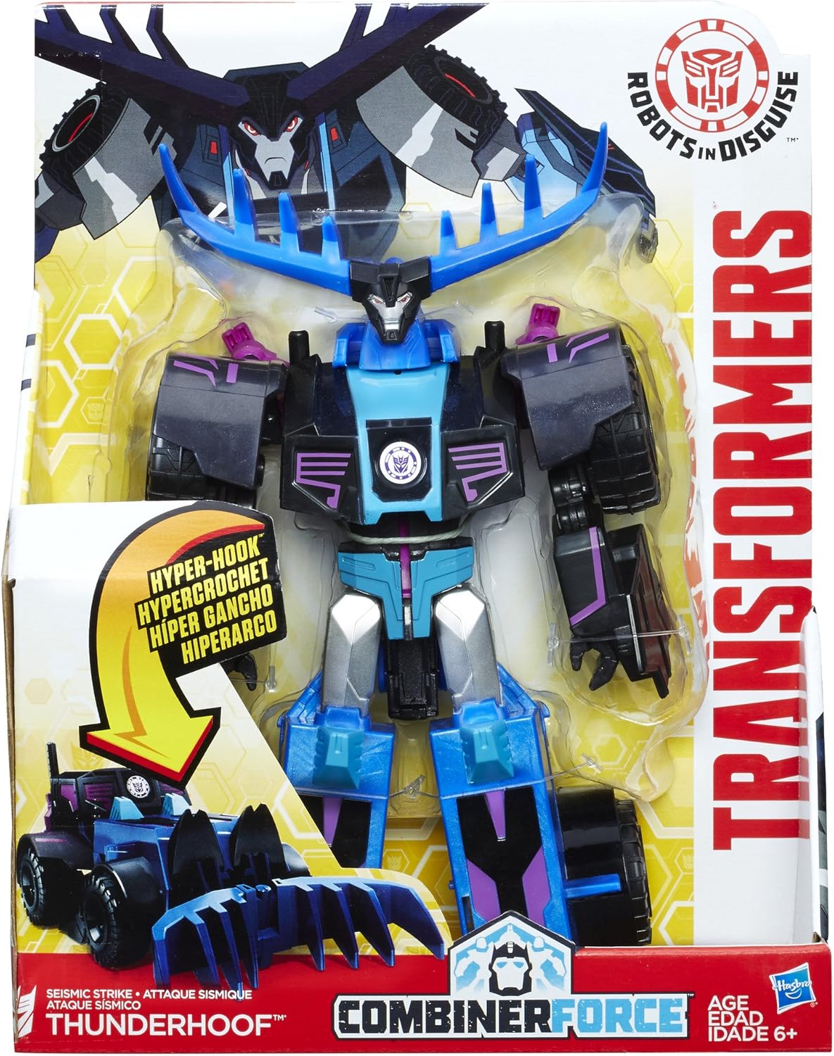 Transformers RID Combiner Force 3-Step Changer Seismic Strike Thunderhoof