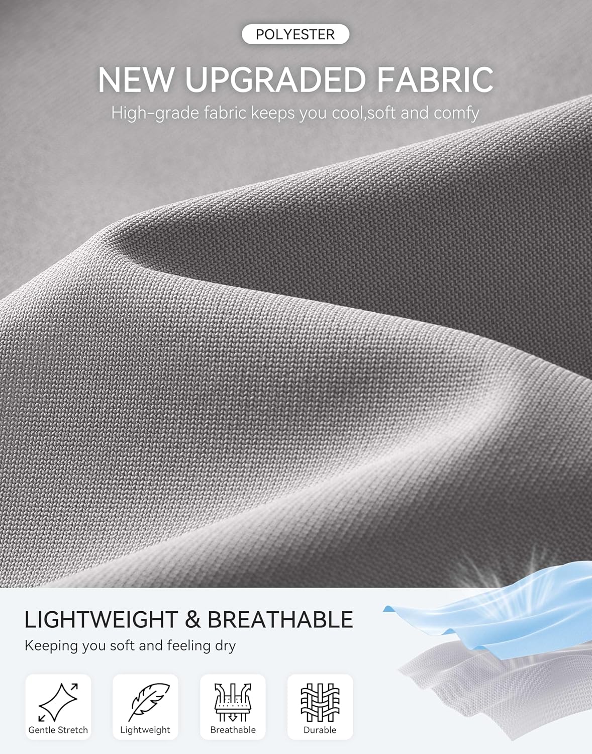 Pudolla Men's Golf Pants 30"/32"/34" Comfy Stretch Dress Work Pants Lightweight Quick Dry Casual Slacks Trousers with Pockets - Image 6