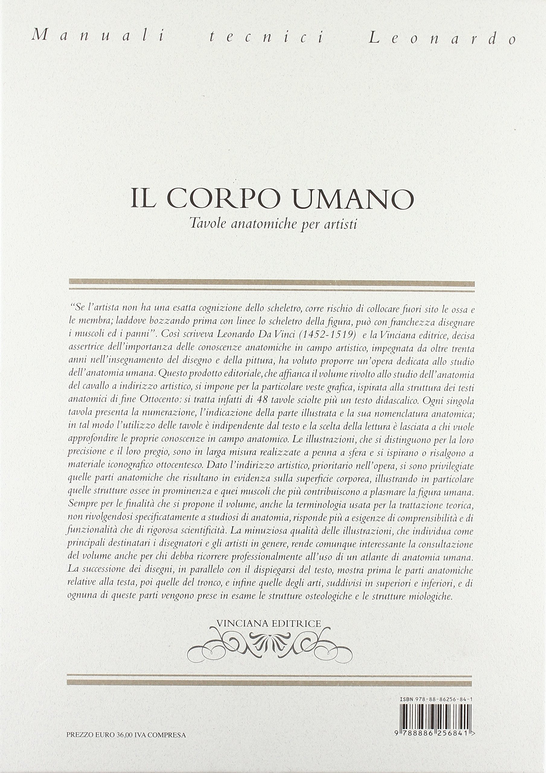 Il corpo umano. Tavole anatomiche per artisti