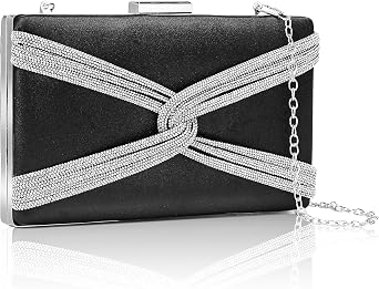 CARIEDO Womens Rhinestones Evening Handbag Crystal Clutch Bridal Purse for Wedding Prom Night Out Party...