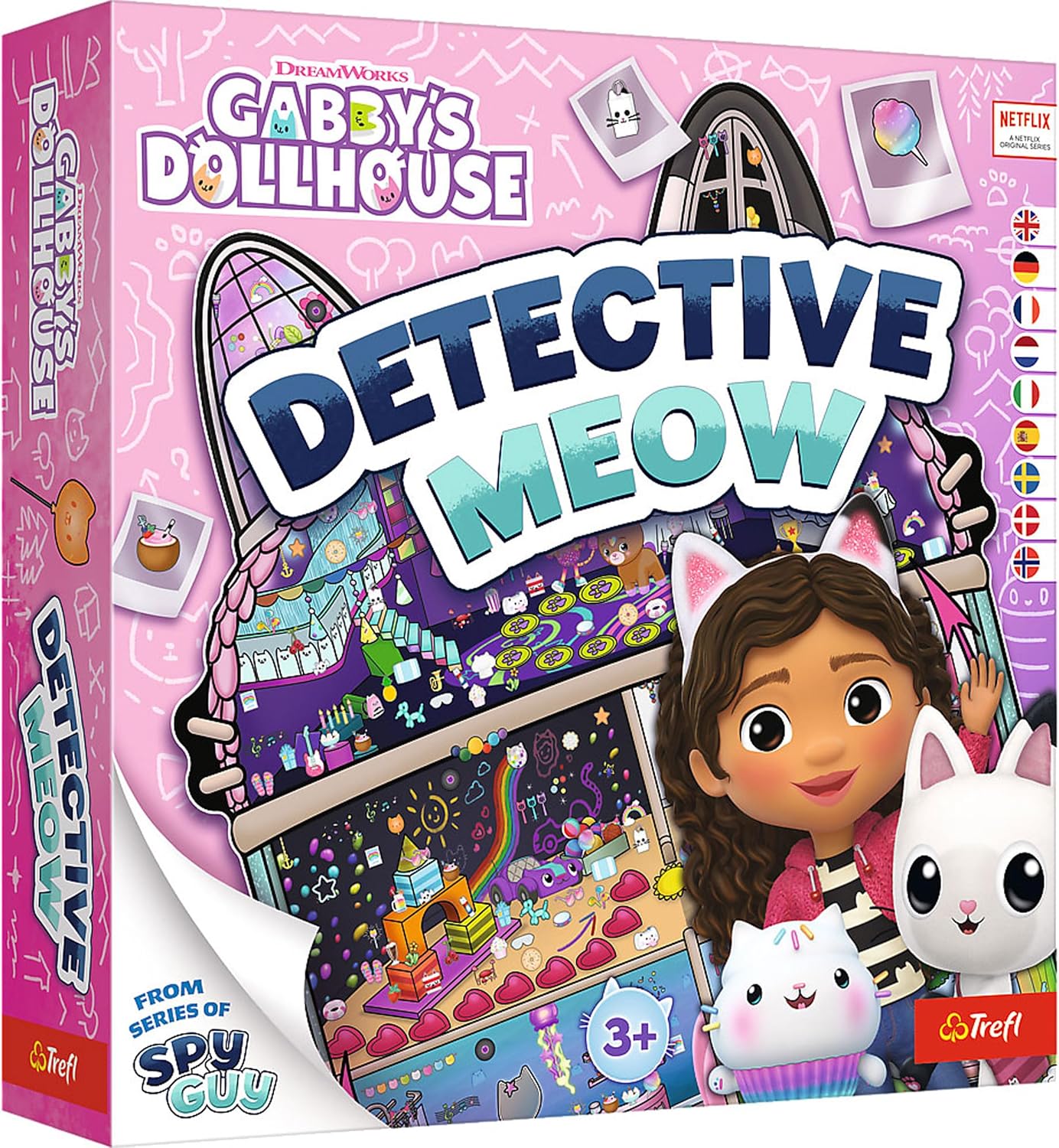 Trefl - Detective MIAU, Gabby's Dollhouse - Cooperation Game from The Spy Guy Series, Observation Game for Toddlers, for Children from 3 Years