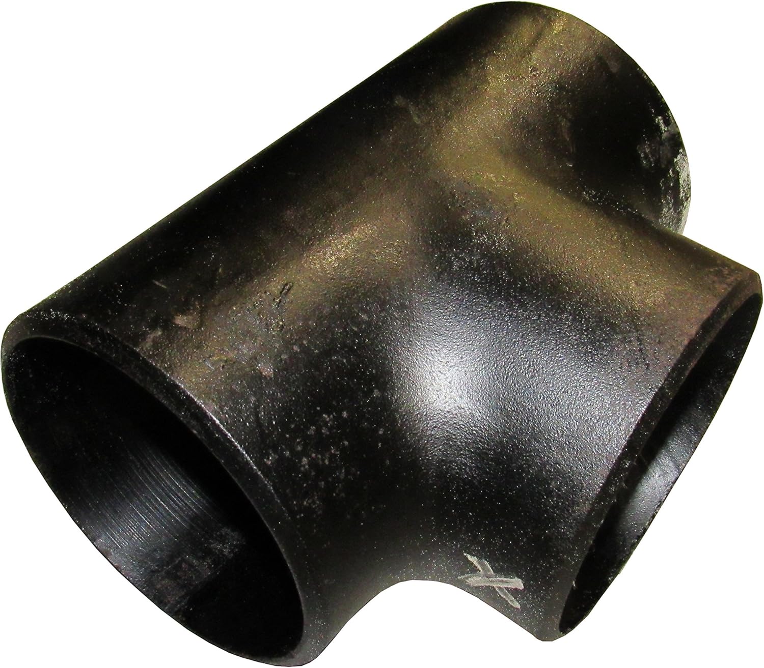 Carbon Steel Schedule 40 Straight Tee, Butt Weld - 2 Inch Pipe Size, Weld Connection, Durable Construction for Plumbing & Industrial Applications