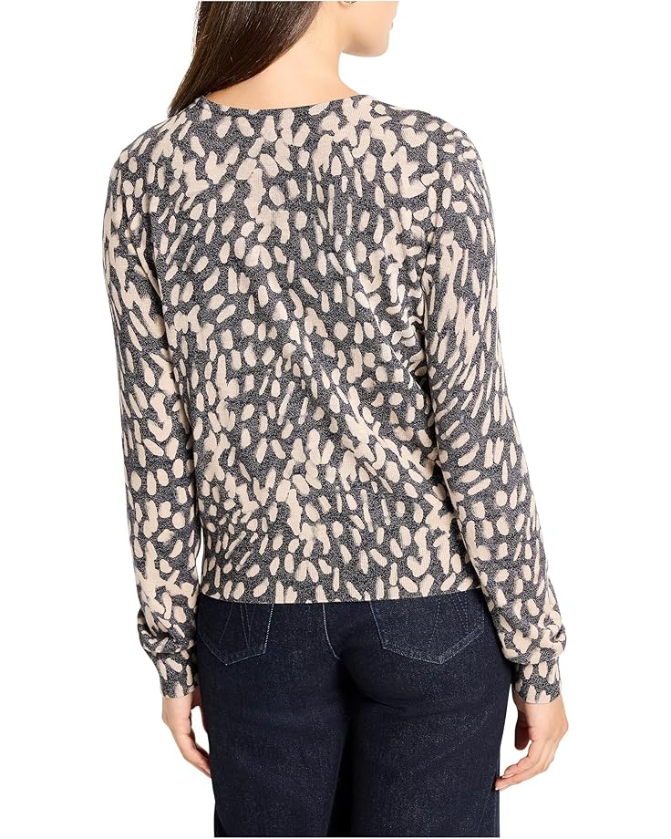 NIC+ZOE Wild Dot Buttoned Up Pullover Sweater - #3 of 4