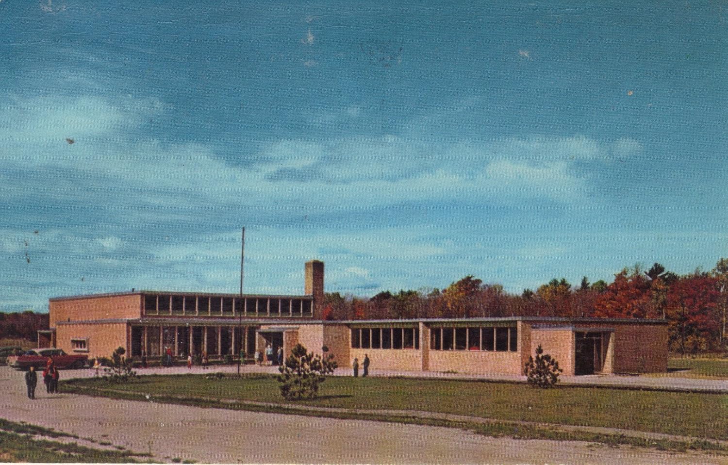 Drummond Island School Michigan Post Card 50's Blank