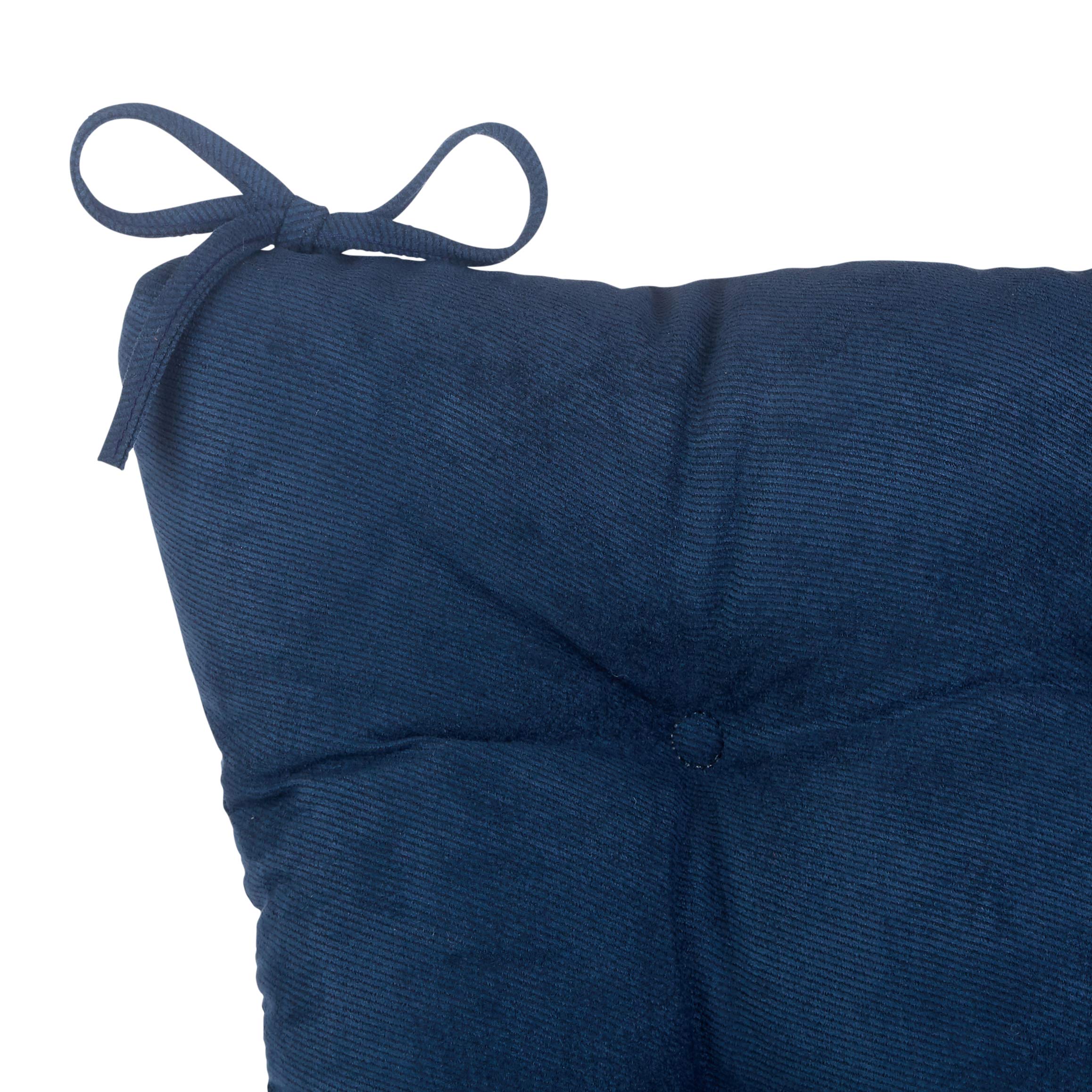 Klear Vu - 849140XL-303 Twillo Overstuffed Rocking Chair Set, Seat and Seatback Cushions, 17" x 16.5", Indigo