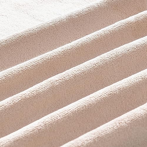 Miniatura 6 de Kingole Manta de microfibra de franela afelpada. Suntuosa. Peso ligero. Acogedora. Para la cama o el sillón. Supersuave y cálida, en colores lisos.