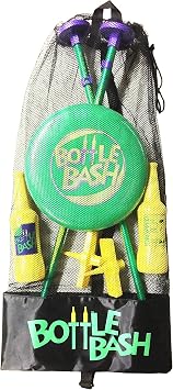 Bottle Bash Outdoor Flying Disc Game Set Frisbee Toss Backyard and Beach Game for Family, Adult & Kids - Beersbee & Polish Horseshoes