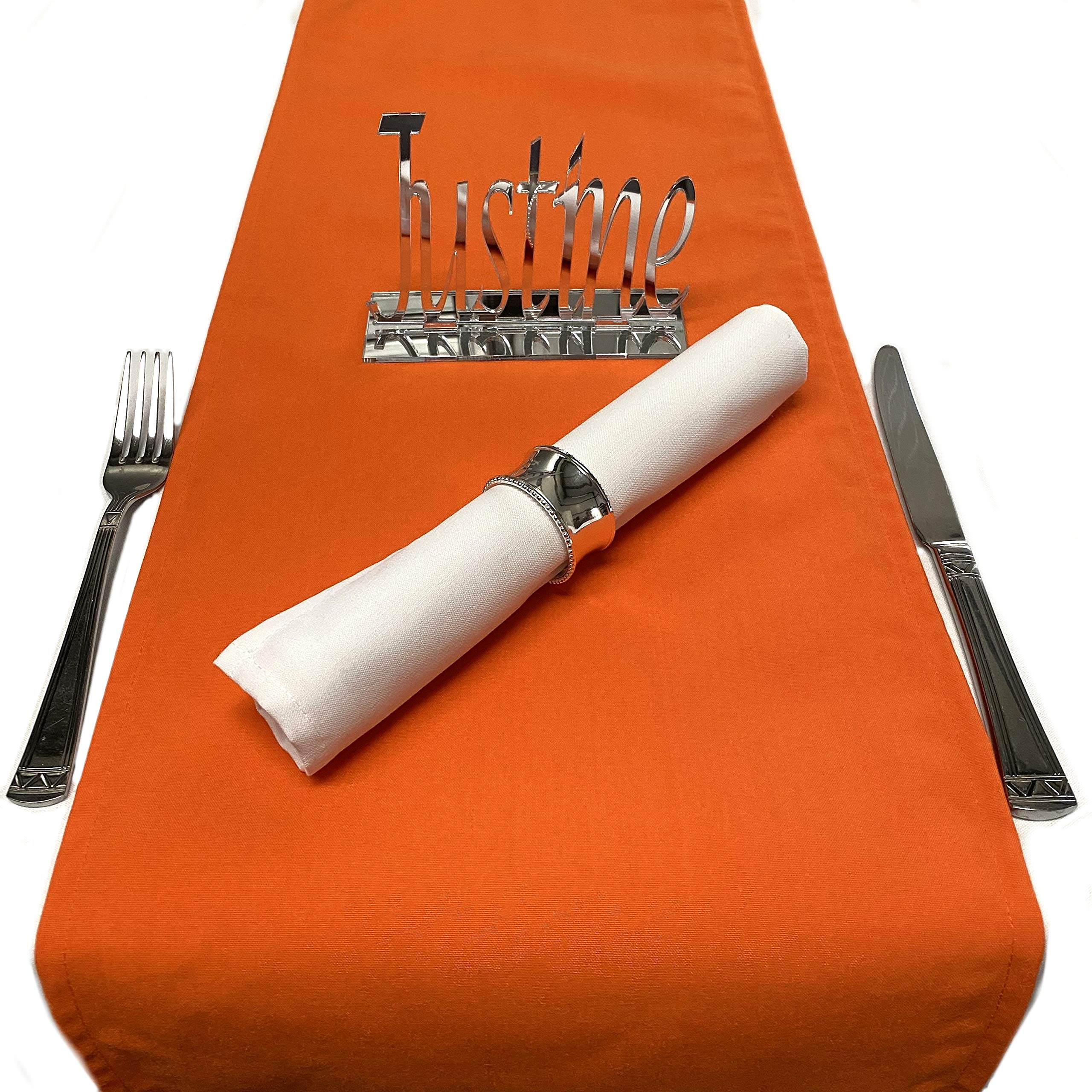 Super Cool Creations Orange Supercoolcreations Bright Soft Cotton Feel Table Runner - Vibrant 178Cm X 30Cm (70' X 12')