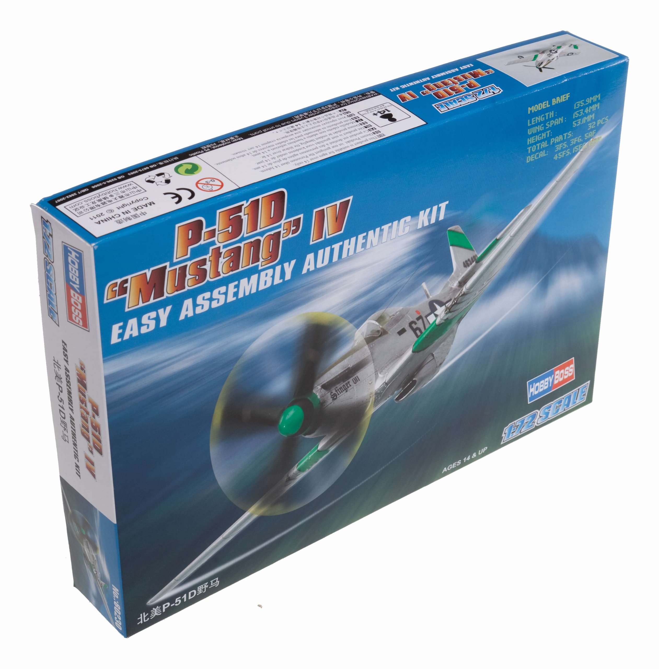 Hobbyboss Hobby Boss P-51D Mustang IV Airplane Model Building Kit