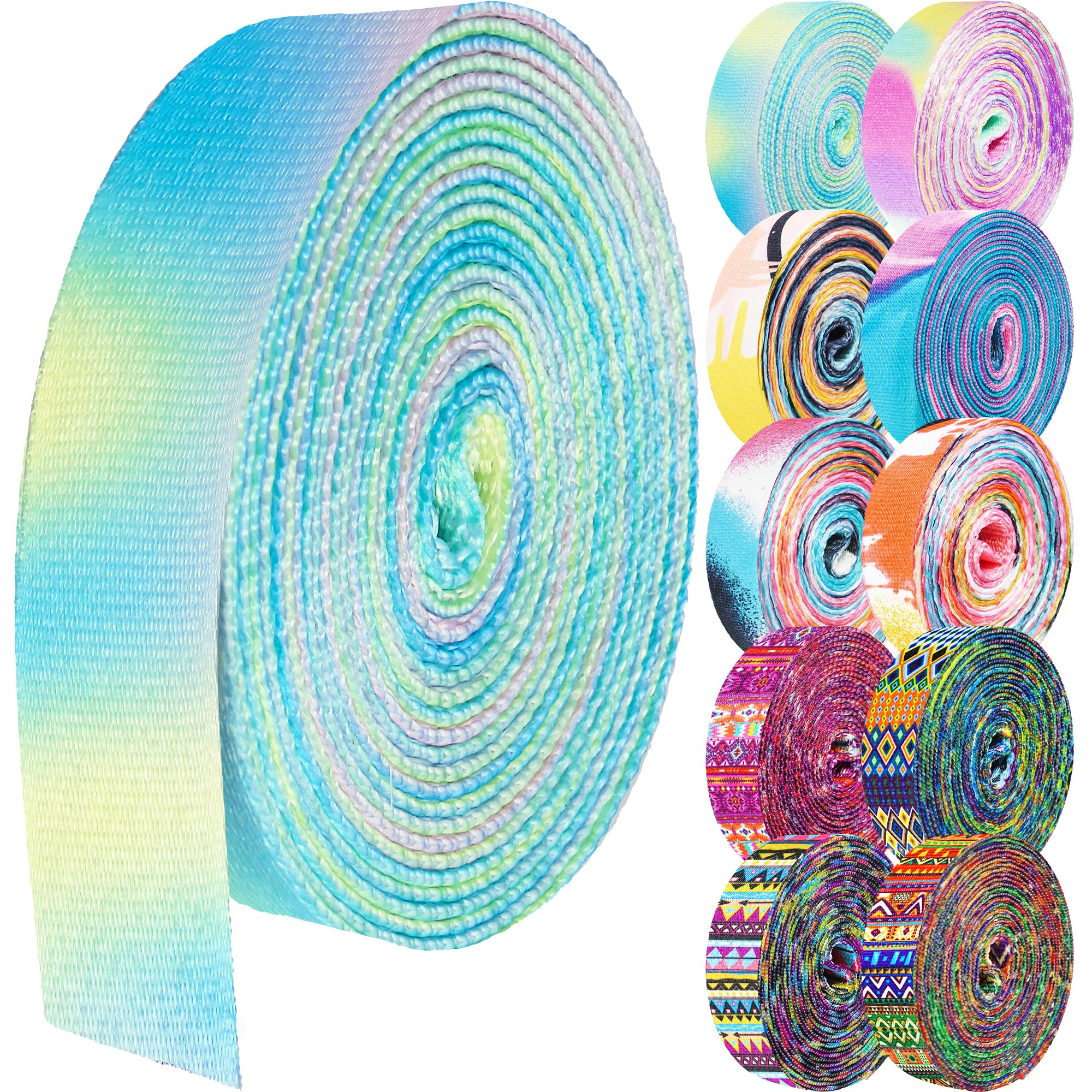 Grosun 1.5 inch Patterned Nylon Webbing Belt Webbing Straps Purse Straps Backpack Straps Nylon Belt