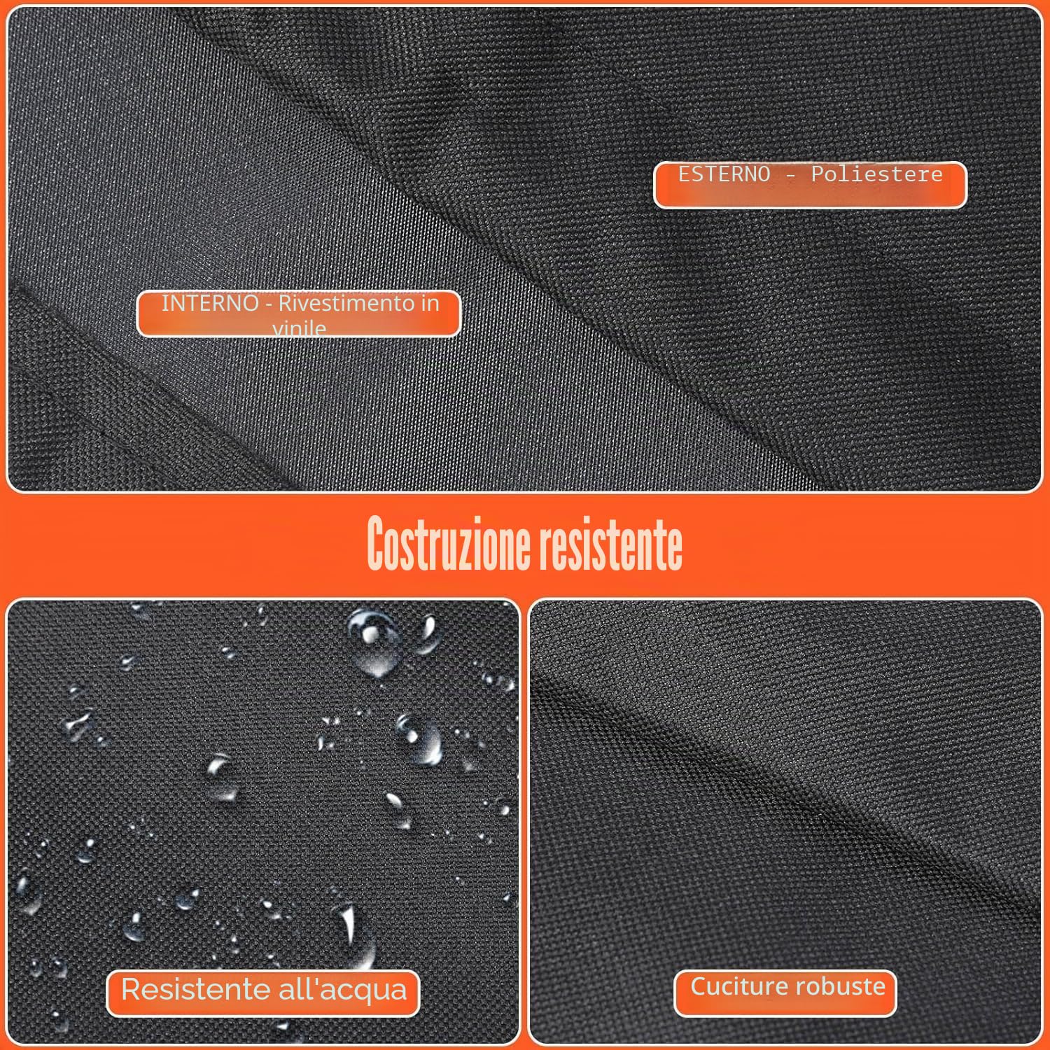 Denmay 7139 Platinum Grill Cover per Weber Spirit II serie 300 Spirit 300 Series e Spirit 200 Series (con comandi laterali montati) 130 CM Grill copertura impermeabile resistente e resistente