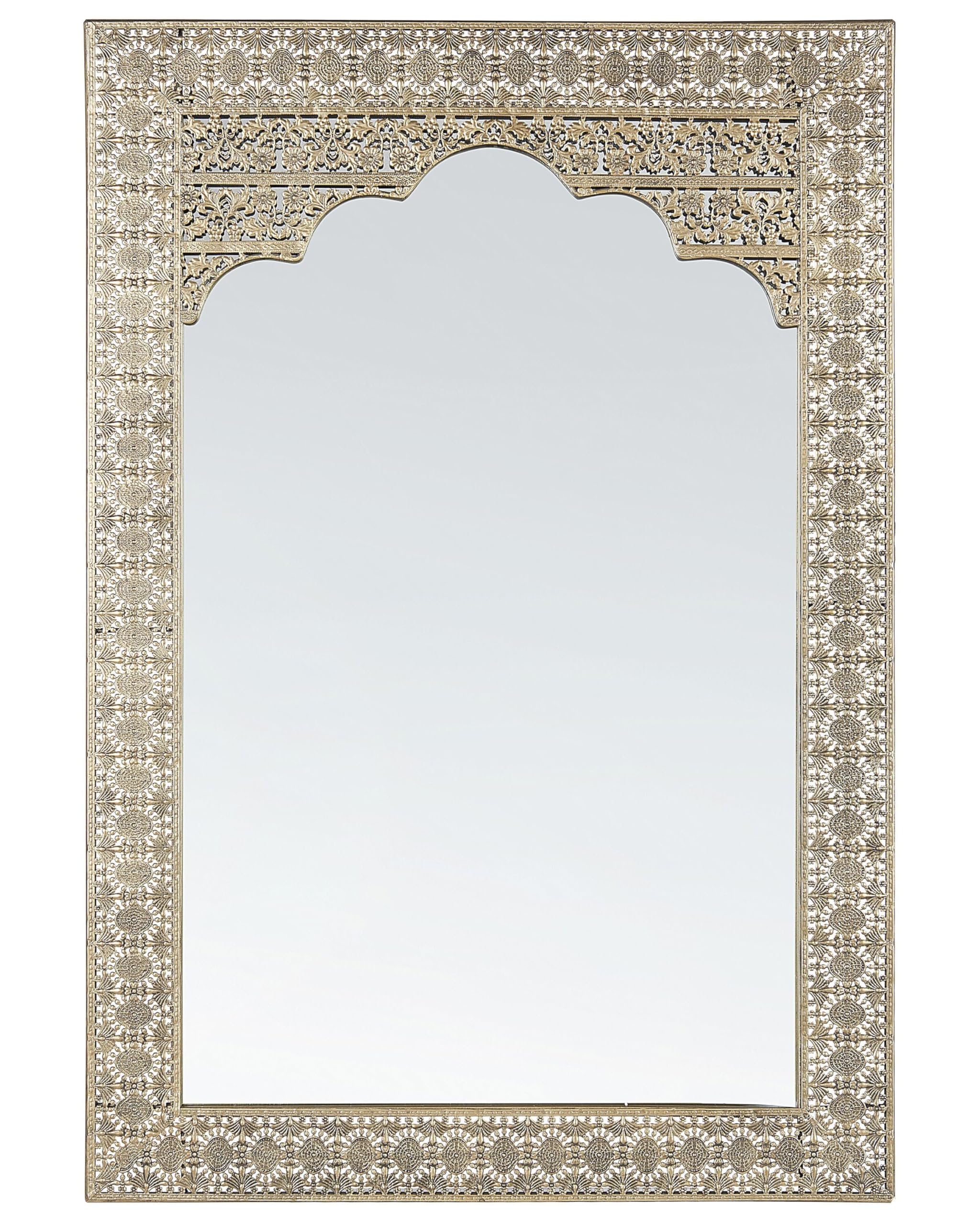 Beliani Wall Mirror Pali 90x60 cm Metal Gold