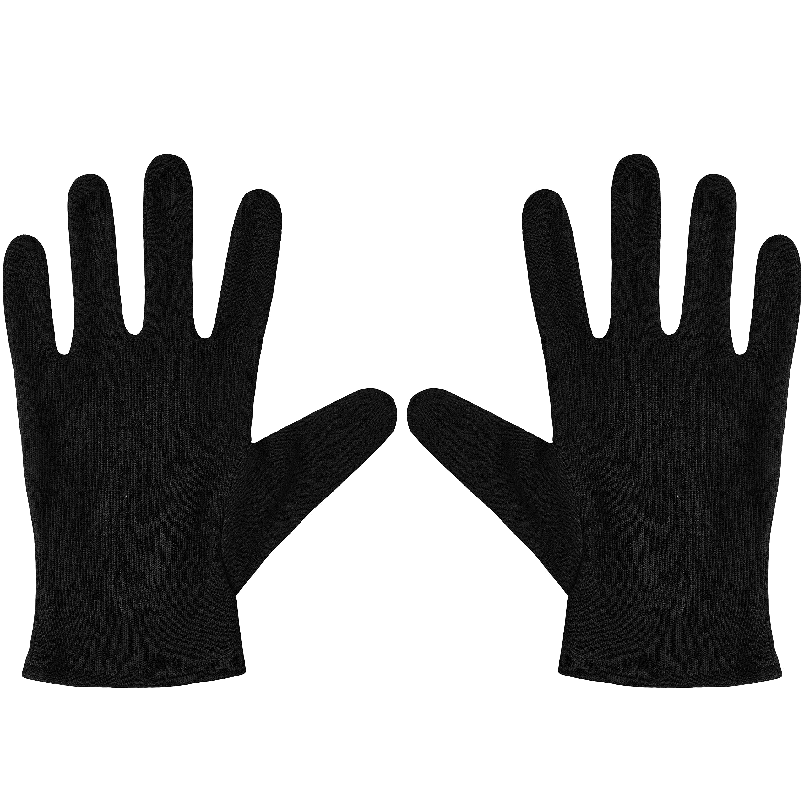 Balinco COTTON GLOVES BLACK, one size fits all, 20s men & women costume, fabric gloves, accessory for carnival, fancy dress, shrovetide, new year's eve