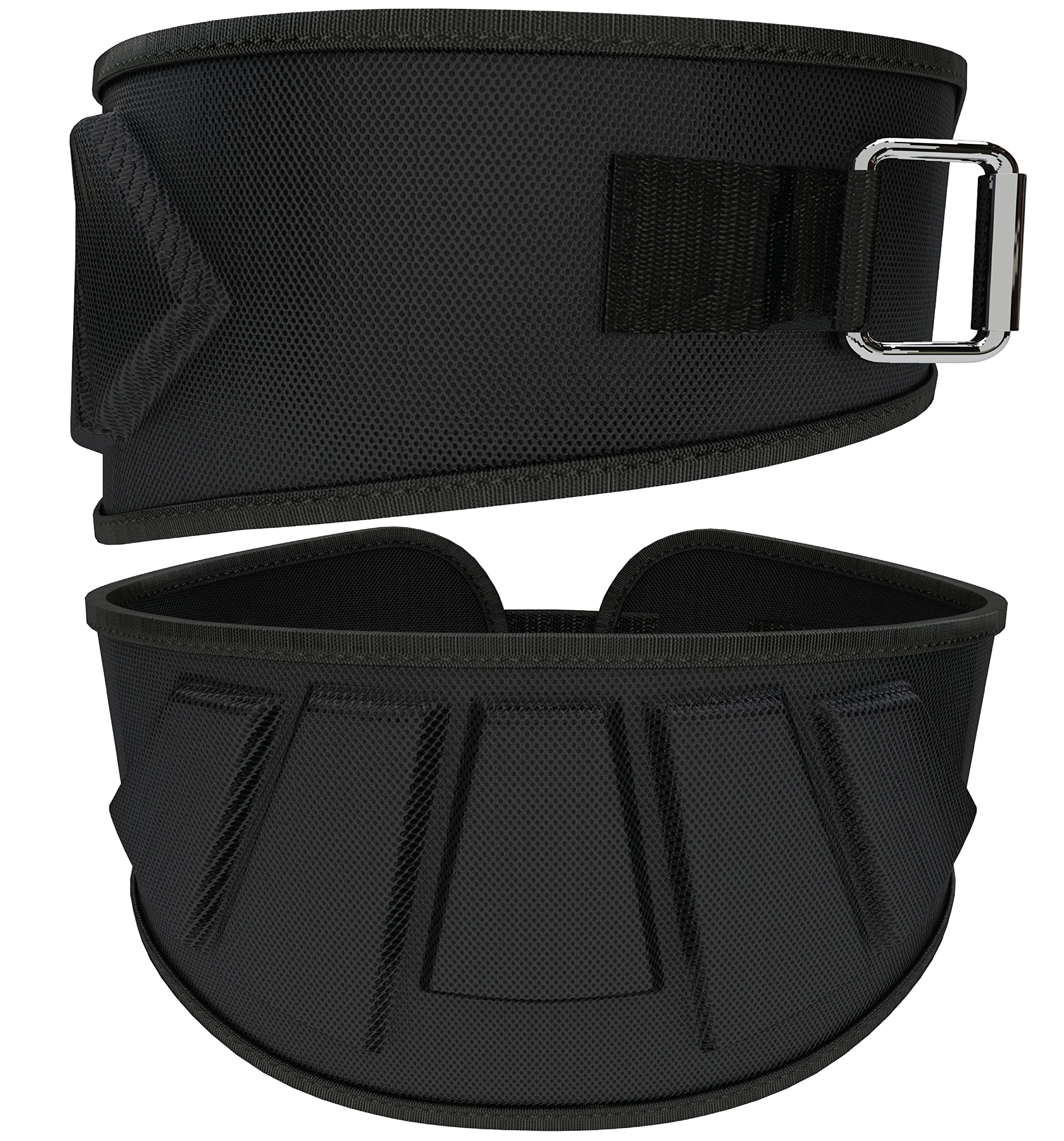 Rip Toned 6in Weightlifting Belt, Powerlifting, Bodybuilding Belt Men & Women, Back Support Weight Lifting (Black, Small)
