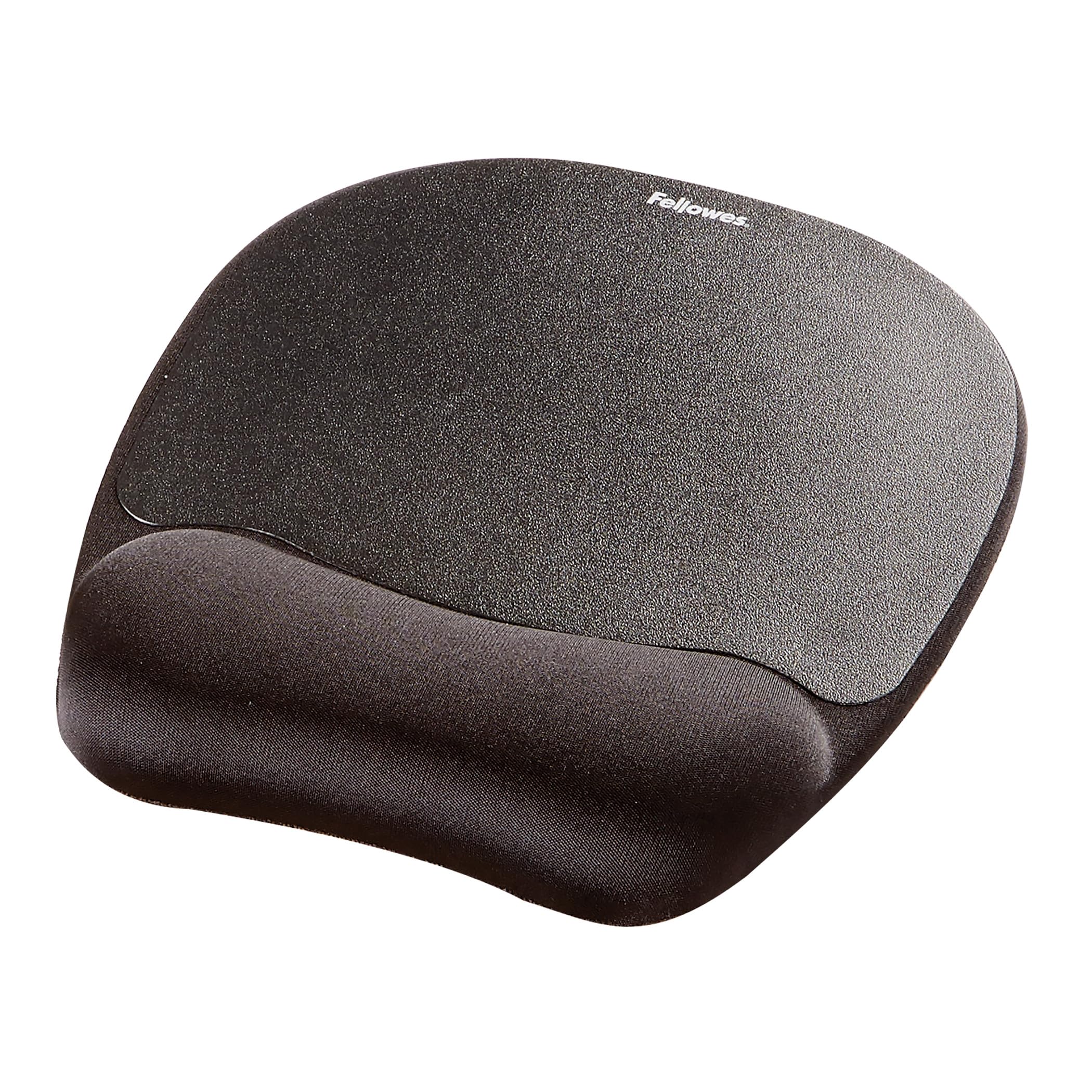 Fellowes Alfombrilla para ratón con reposamuñecas Everyday - Alfombrilla para ratón ergonómica para ordenador portátil, reposamuñecas ergonómico - Negra