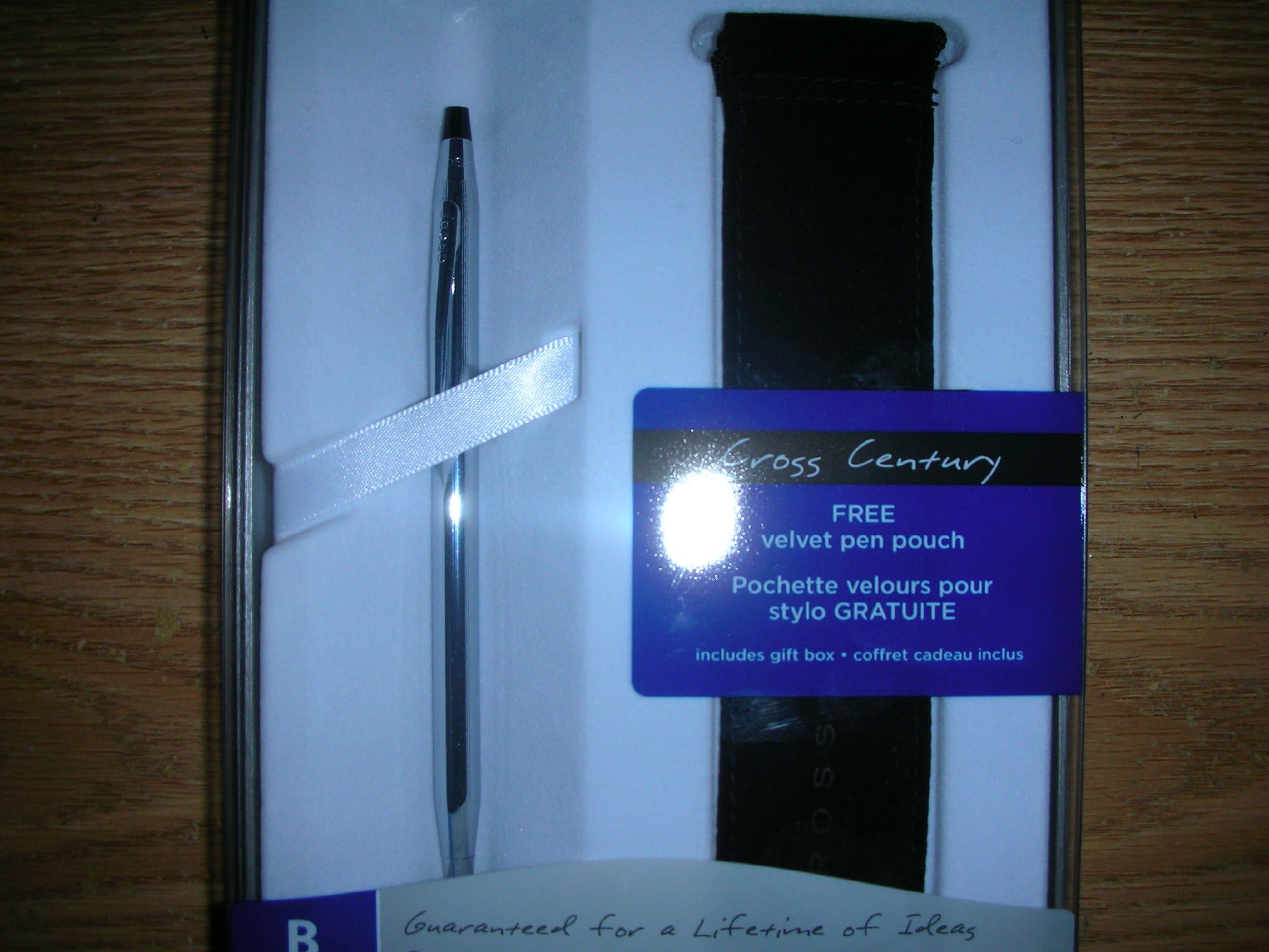 Cross Classic Century Chrome Ballpoint Pen with Free Cross Pen Pouch 3502H/9