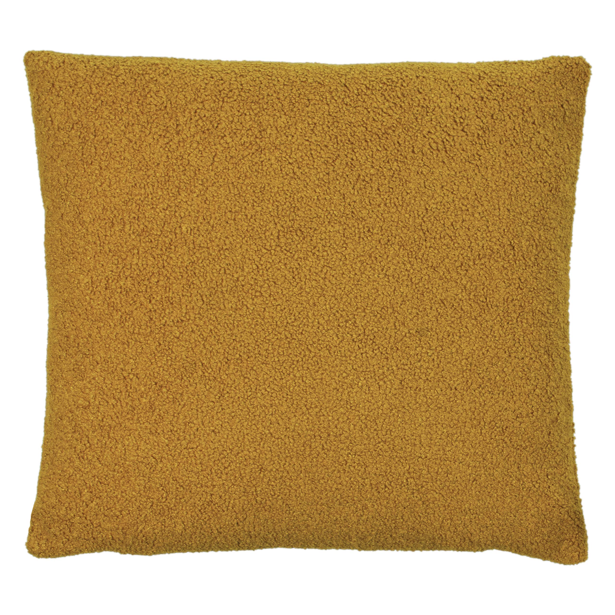 Furn Malham Shearling Fleece Cushion in Yellow | Size: 50cm x 50cm