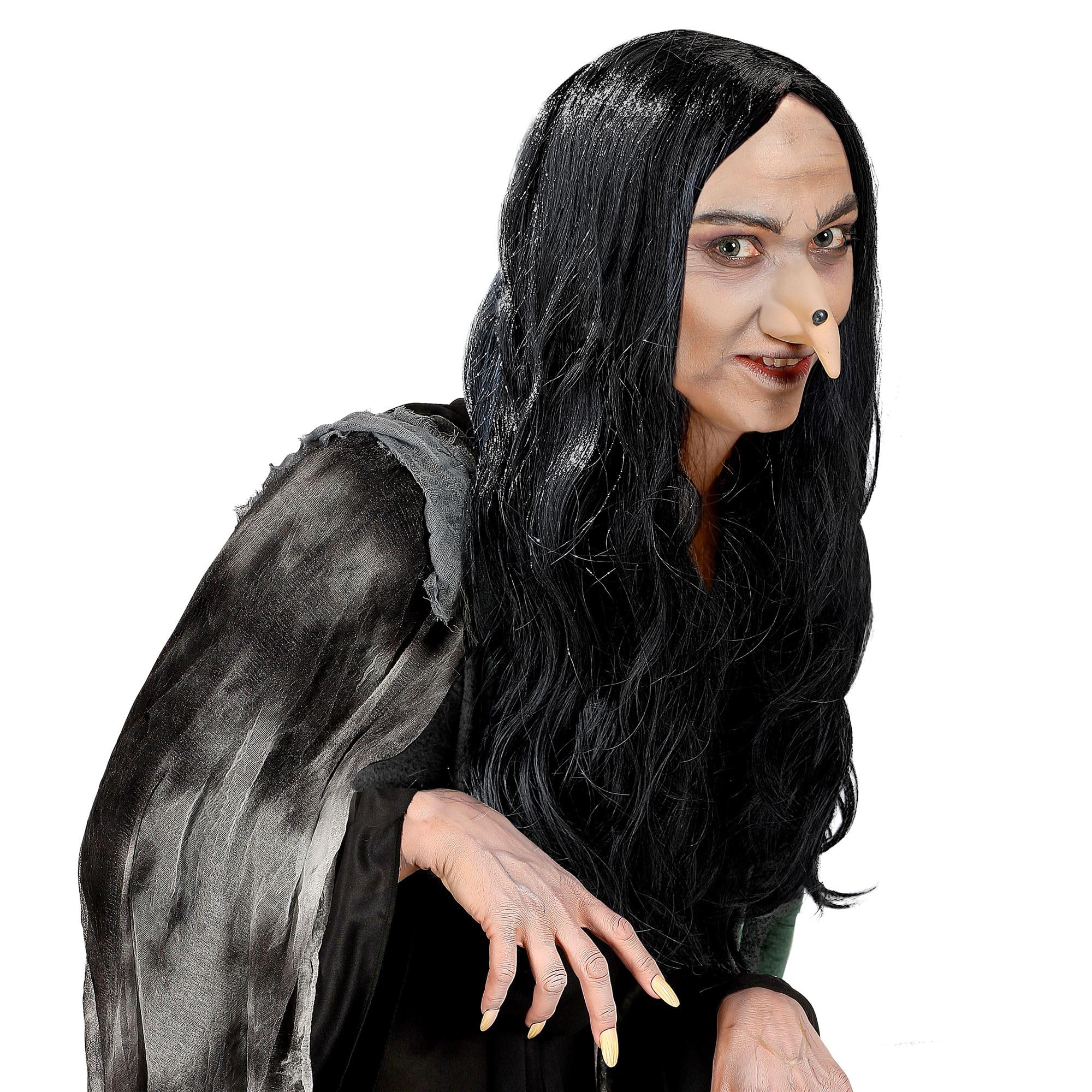 Ladies Witch Amelia Black Wig for Hair Accessory Fancy Dress