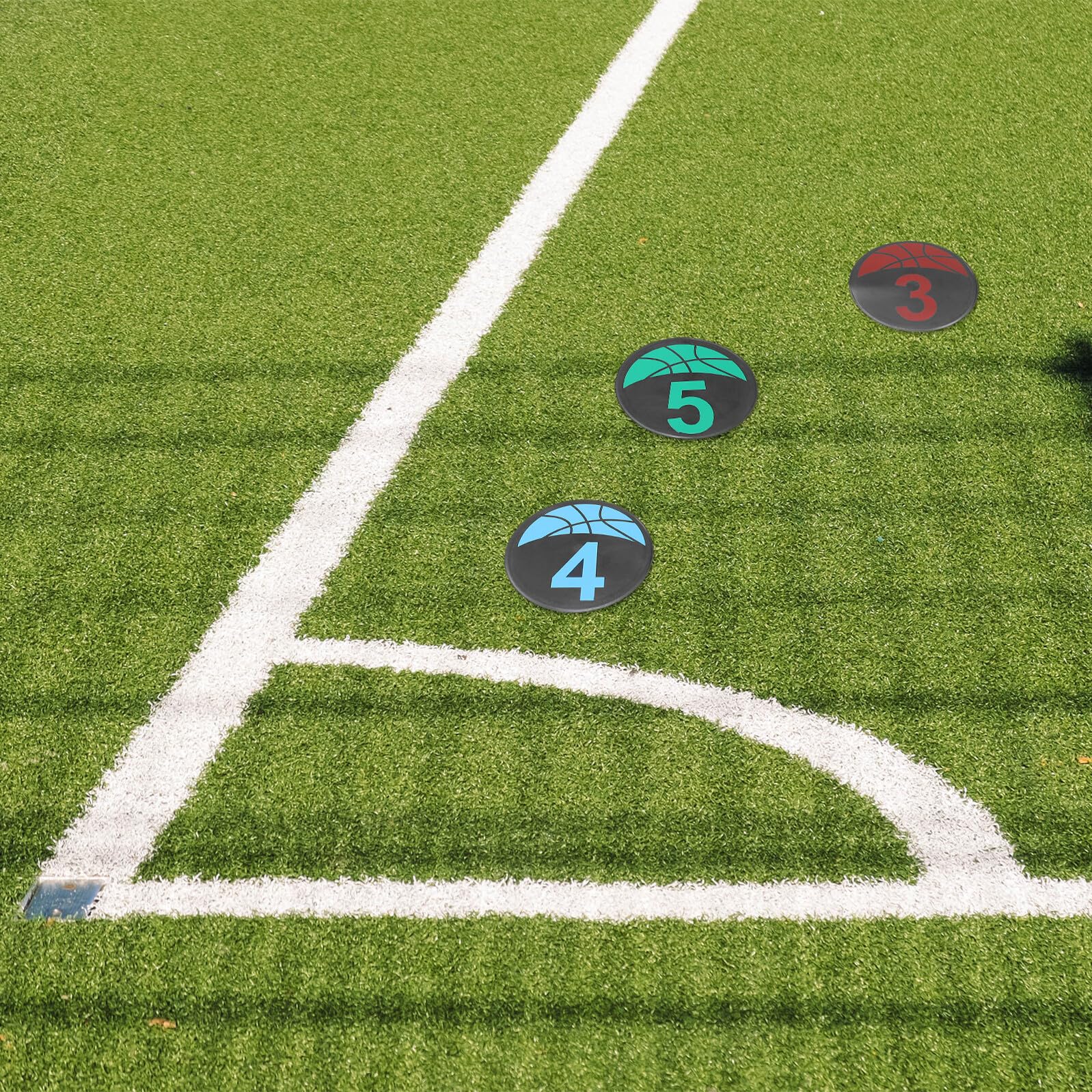 Mikinona 10pezzi Dischi Marcatori di Calcio Numerati Antiscivolo per Allenamento Attrezzatura Sportiva per Campi da Calcio Esercizi in Palestra e attività Scolastiche