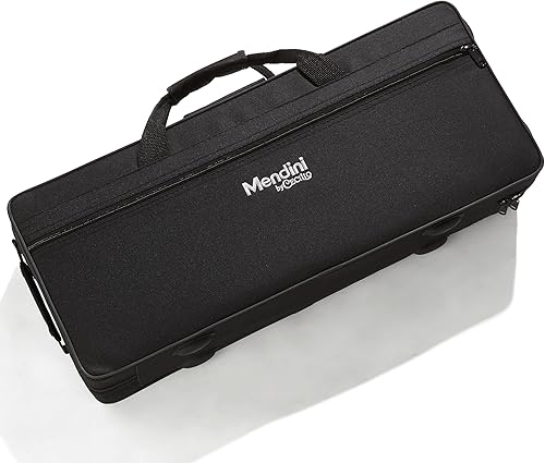 Miniatura 9 de Saxofón alto Mendini por Cecilio Eb con sintonizador, boquilla y funda, 10lengúetas y libro de bolsillo., Rojo