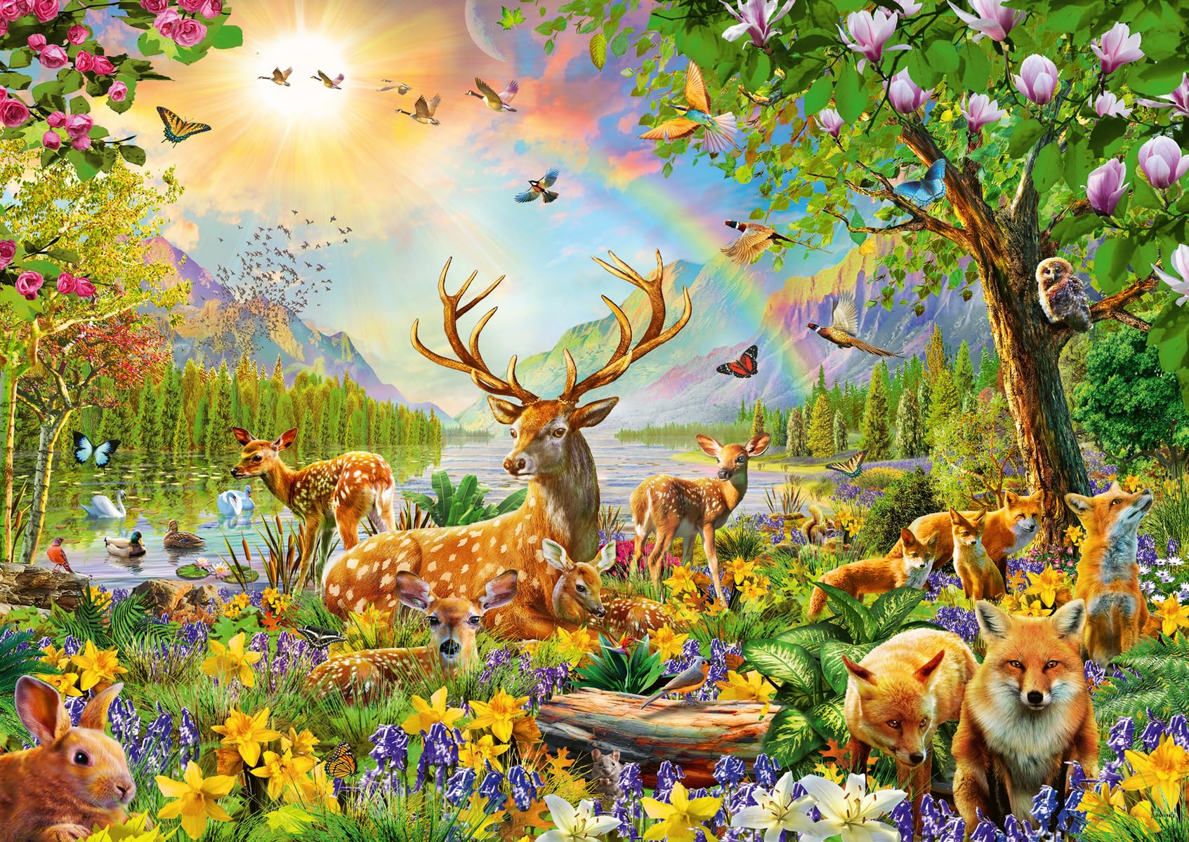 Ravensburger Children's Puzzle - 13352 Graceful Deer Family - 200 Pieces Puzzle for Children from 8 Years