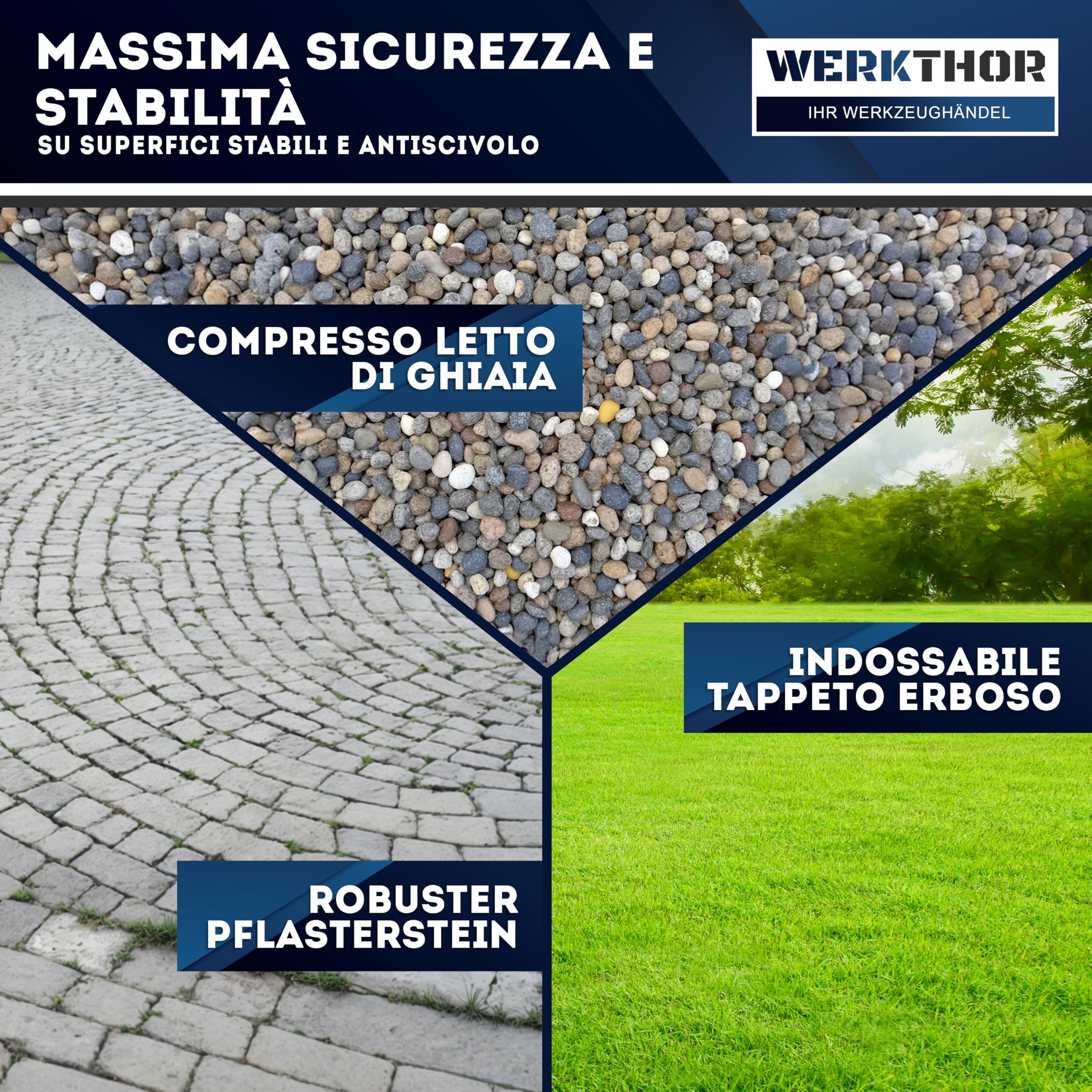 WERKTHOR Cunei per Camper [Grigio Set 2 Pezzi] con Borsa | Cunei Livellatori Camper fino 5T per Roulotte Van | Pedane Auto Sollevamento Resistenti Antiscivolo