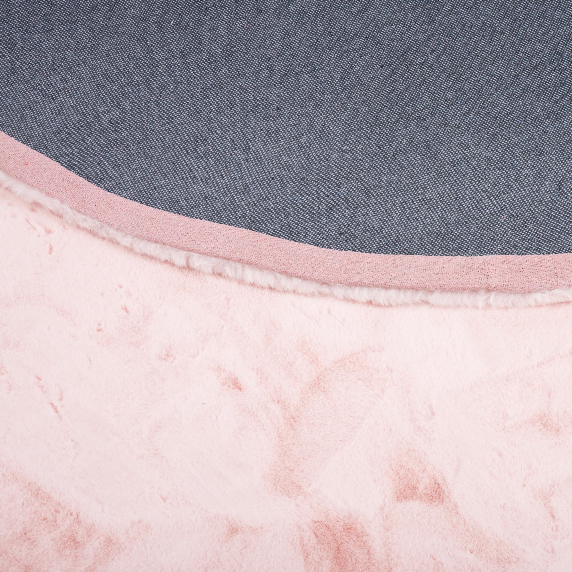 Pergamon Luxus Super Soft Fellteppich Plush Rosa Rund in 3 Größen
