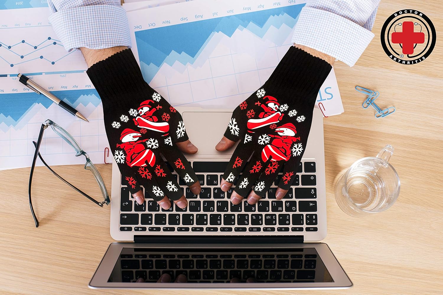 Bеѕt Rеvіеw Doctor Developed Festive / Christmas themed Compression Arthritis Gloves - Doctor Written Handbook Included: Relieve Arthritis Symptoms, Raynauds Disease & Carpal Tunnel (Medium)