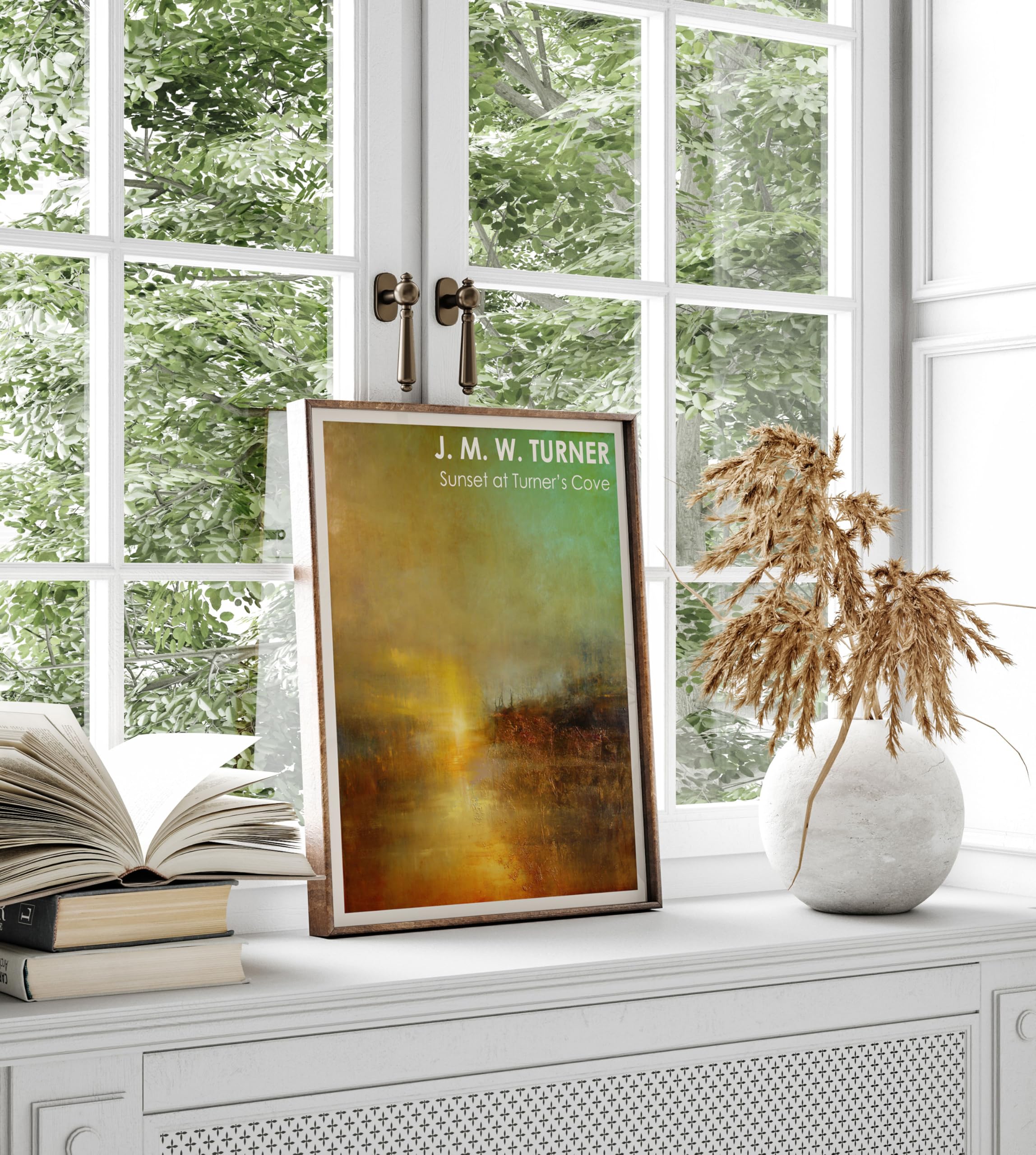 Wandbild 'Sunset At Turners Cove' Von William Turner - Moderner Ölgemälde-Druck, 50x70cm