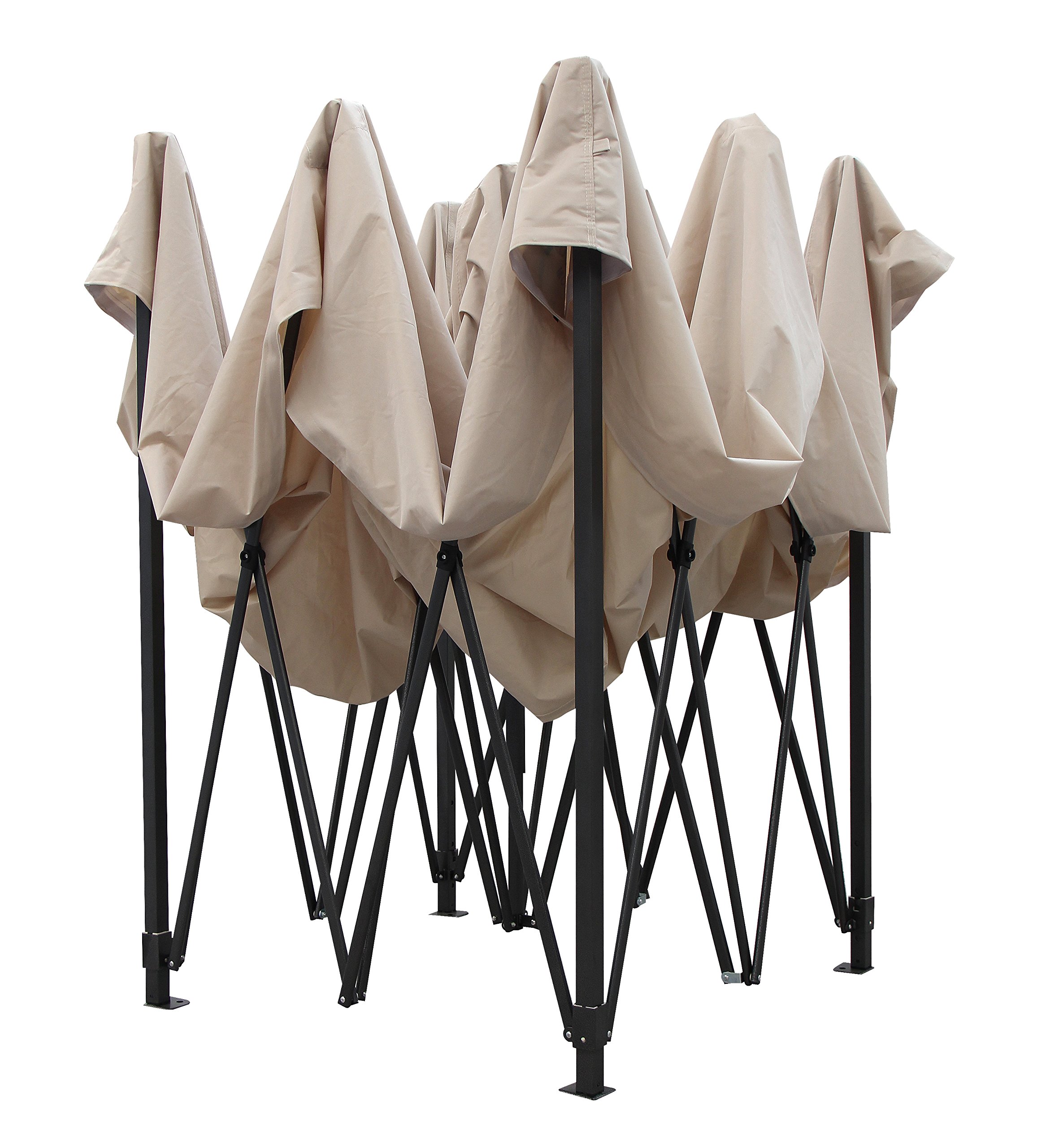 All Seasons Gazebos | 2.5x2.5m Pop Up Gazebo mit 4 Seitenwänden, Zubehörpaket & Rolltasche | Schwerlast, vollständig wasserdicht, hochwertige Materialien (Beige)