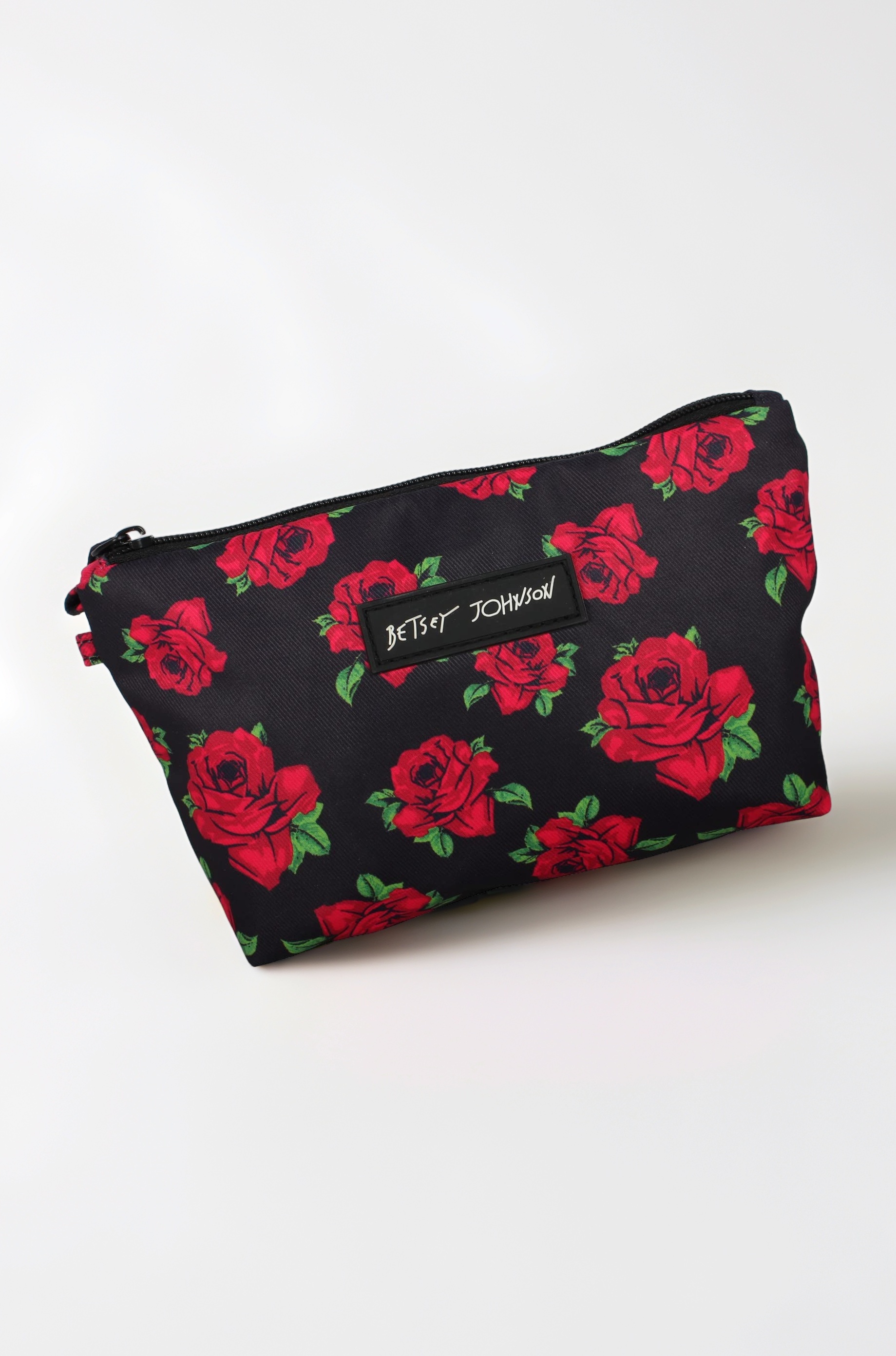 8.5 Inch Zipper Cosmetic Pouch Small Toiletry Bagââ‚¬â€œLightweight Durable Polyester Organizer with Inner Zipped Pocket Good For Makeup Accessories and Travel Needs (Covered Rose)