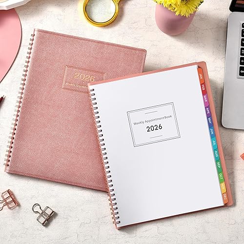 Miniatura 9 de Agenda de citas 2026, agenda semanal 2026, enero de 2026 a diciembre de 2026, 9 x 11 pulgadas, agenda diariapor hora 2026