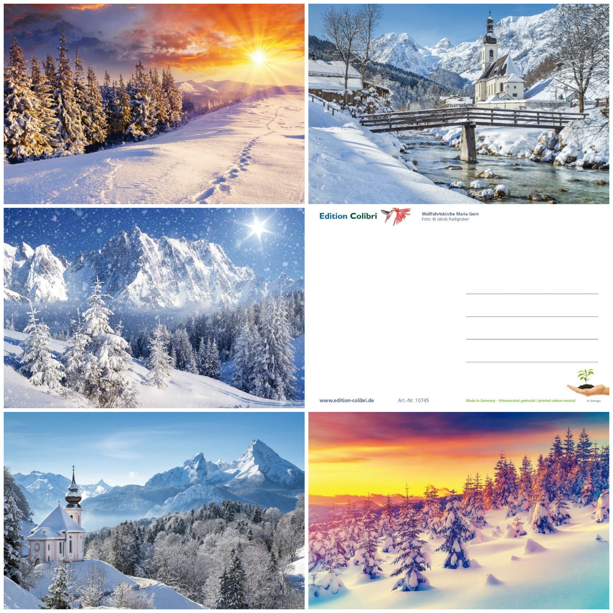 Set 30 Cartoline Paesaggi E Natura - Motivi Da Tutto Il Mondo, Stagioni, Ideale Per Collezionisti E Postcrossing - Foto 11