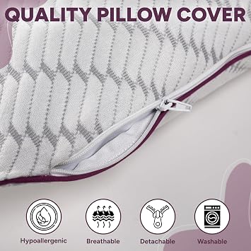 Shredded Memory Foam Pillow 1 Pack, Adjustable Fill, 71x45cm