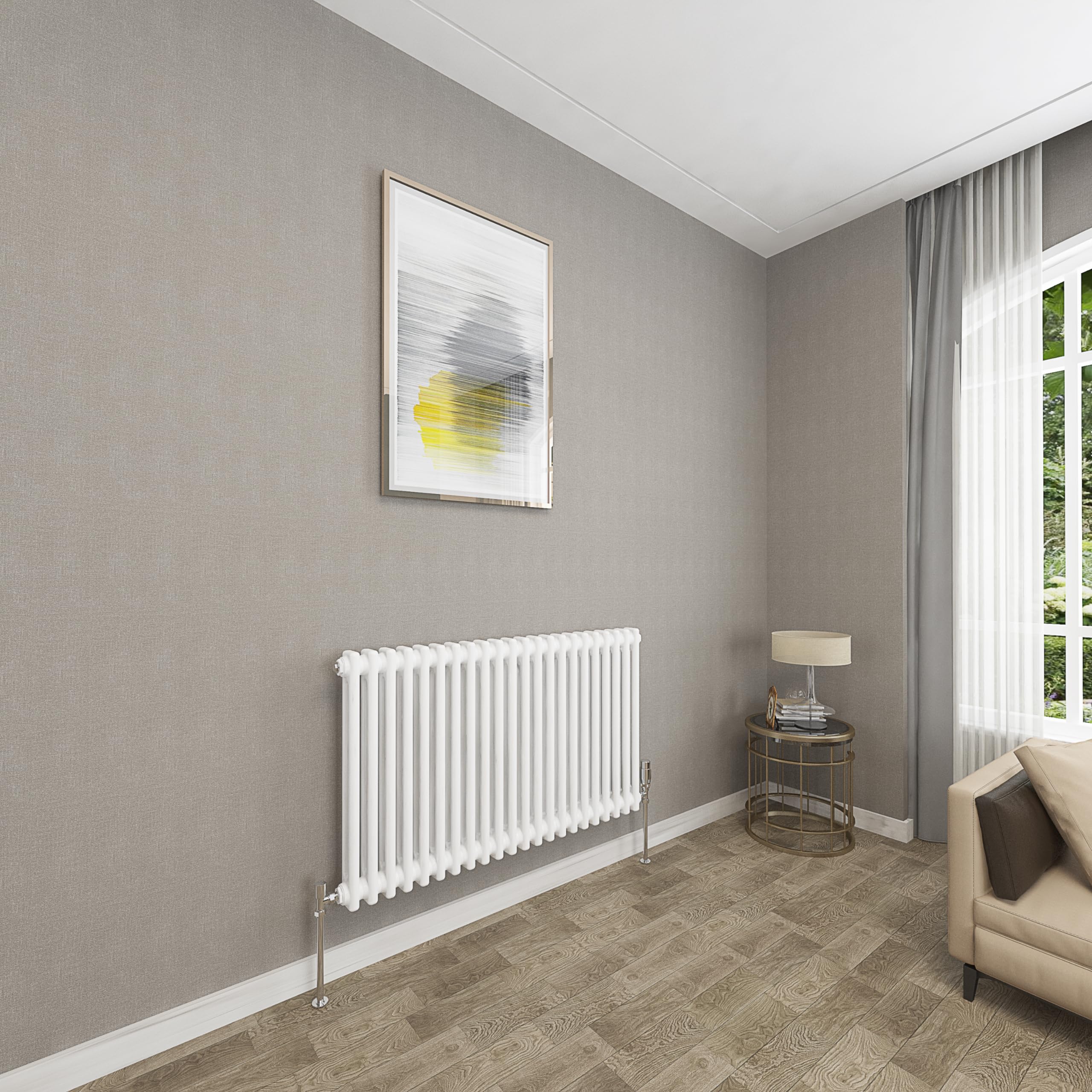 Sky bathroom 600x1010mm 2 Column Radiator Horizontal White Cast Iron radiato Traditional Central Heating Radiator