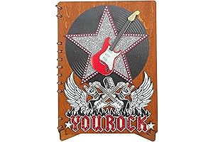 Happy Father's Day Rock Guitar Wooden Card