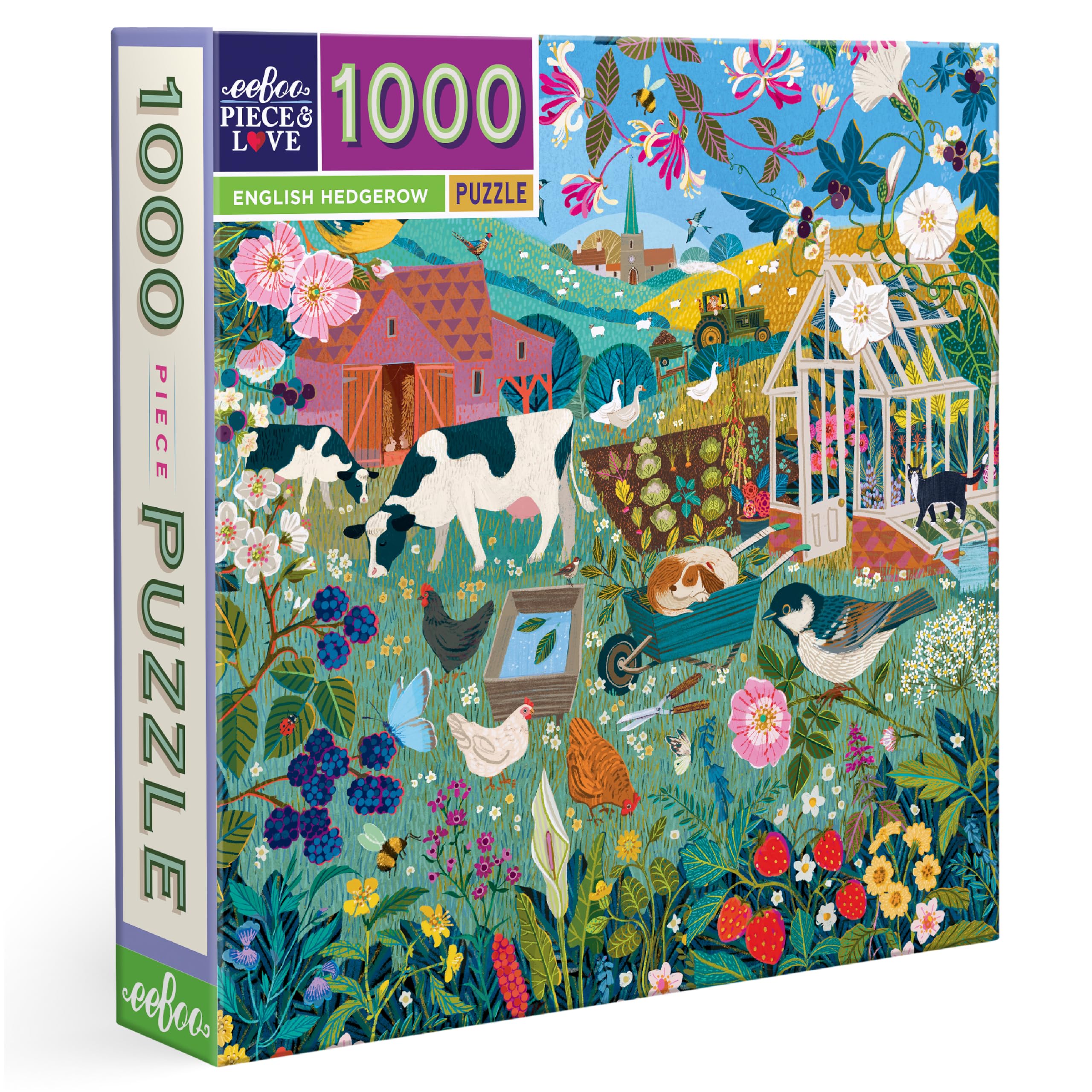 eeBoo, 1000 Teile – Das englische Gehäuse recyceltem Karton – hochwertiges Puzzle für Erwachsene – PZTEHG
