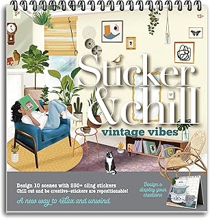 Sticker & Chill - Vintage Vibes - Repositionable Stickers with Over 500 ...
