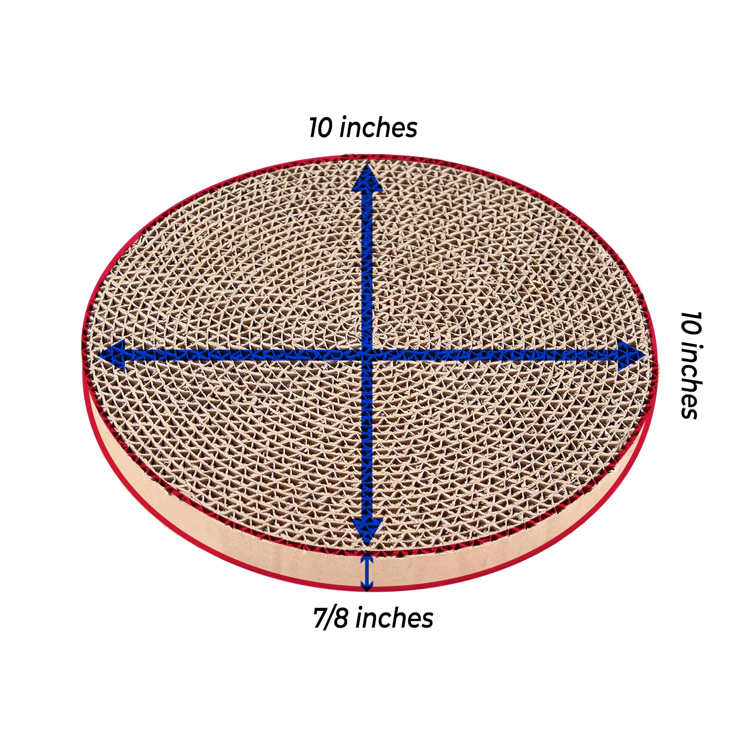 Scratch and Spin Cat Scratcher Replacement Pads for Active Play, Natural Recycled Corrugated Cardboard, Supports Pet Behaviors, Relieves Stress - 3 Count