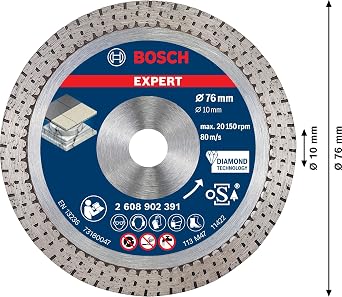Bosch 1x EXPERT Hard Ceramic elmas kesme diski, 76x1,5x10 mm