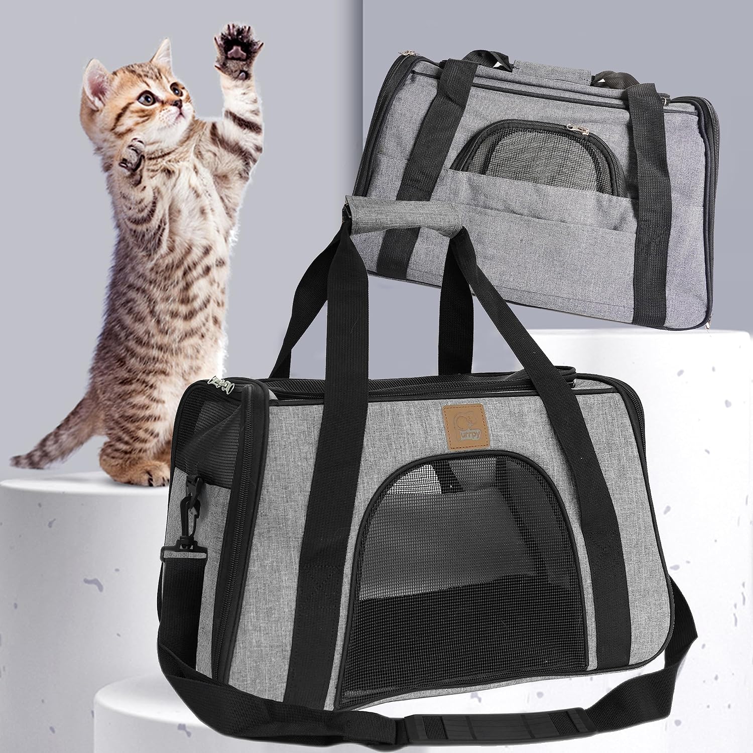 Purrpy Cat Carrier Pet Carrier for Cats and Small Dogs