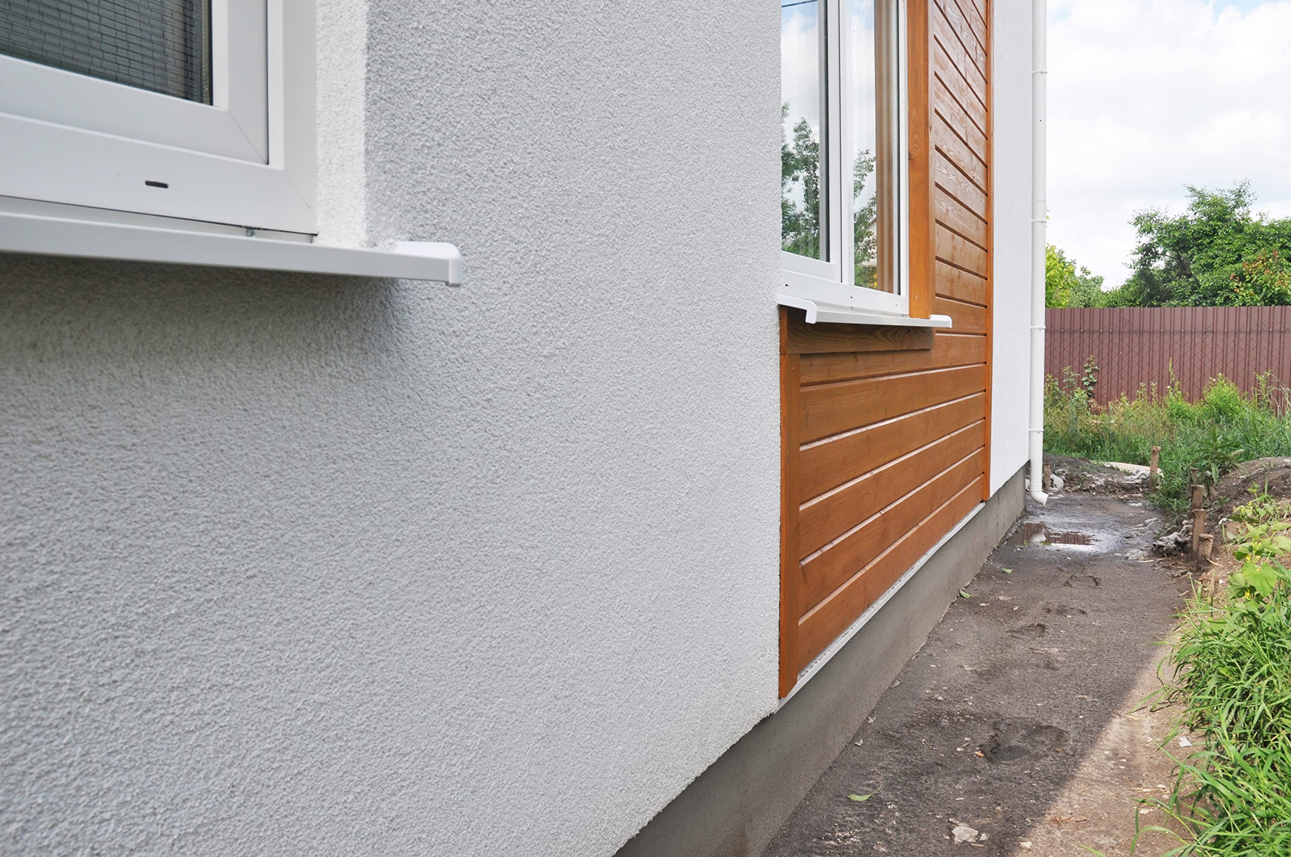 Davanzale in alluminio + verniciato a polvere | 190 cm | bronzo RAL 8017 | profondità 15 cm | resistente alle intemperie | con tappi in alluminio | davanzale esterno per finestre
