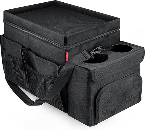 Organizador y enfriador para automóvil exterior de tela Oxford duradera y forro impermeable, almacenamiento portátil para automóvil y caja térmica