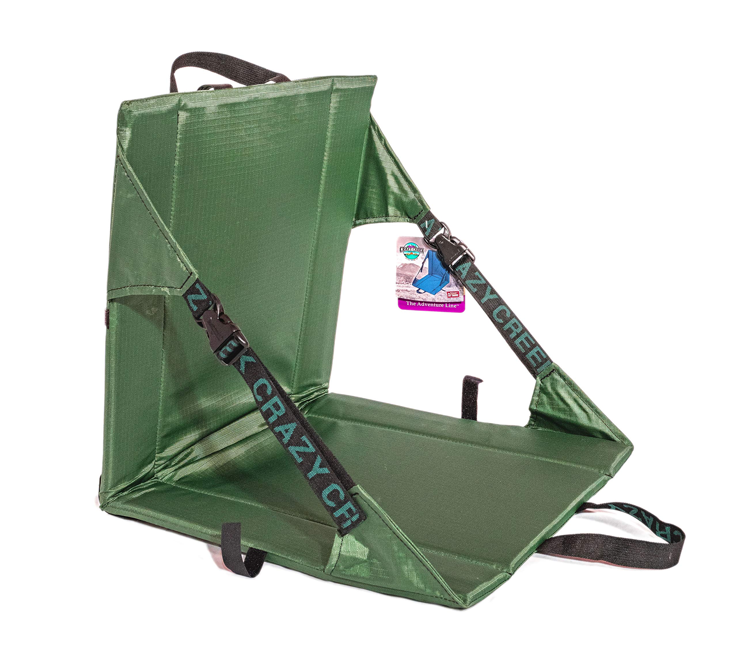 Crazy Creek ProductsOriginal Chair Perfect for Stadium Seats, Camping, Hiking & More, Comfort on All Terrains, Adjustable Straps, Lightweight Design, Water-Resistant