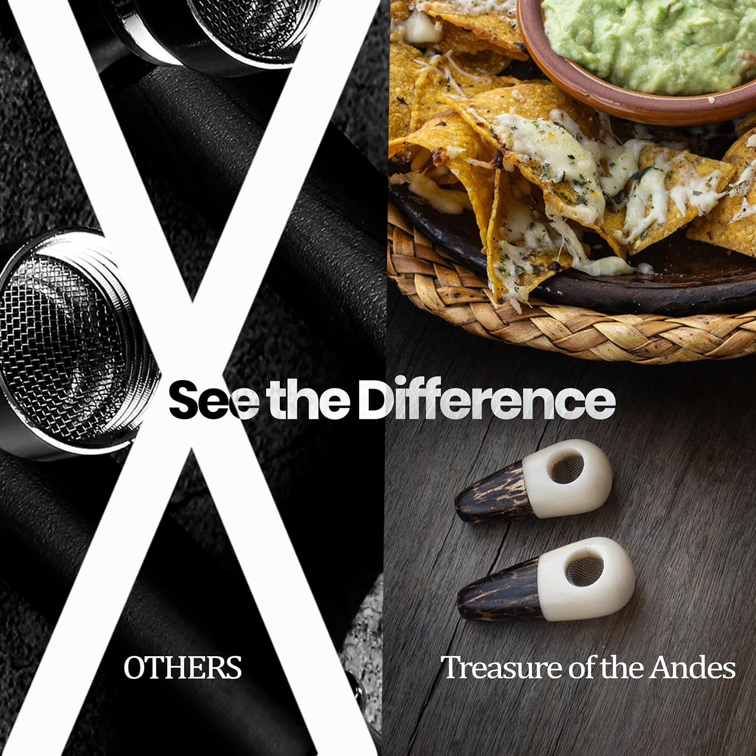 2 Mini Compact Pipes | Minimalist | Compact, Discreet & Portable Design | Eco-Friendly Accessories| Small Pipe |One Hitter | Unique Collectible Gift- Treasure of the Andes