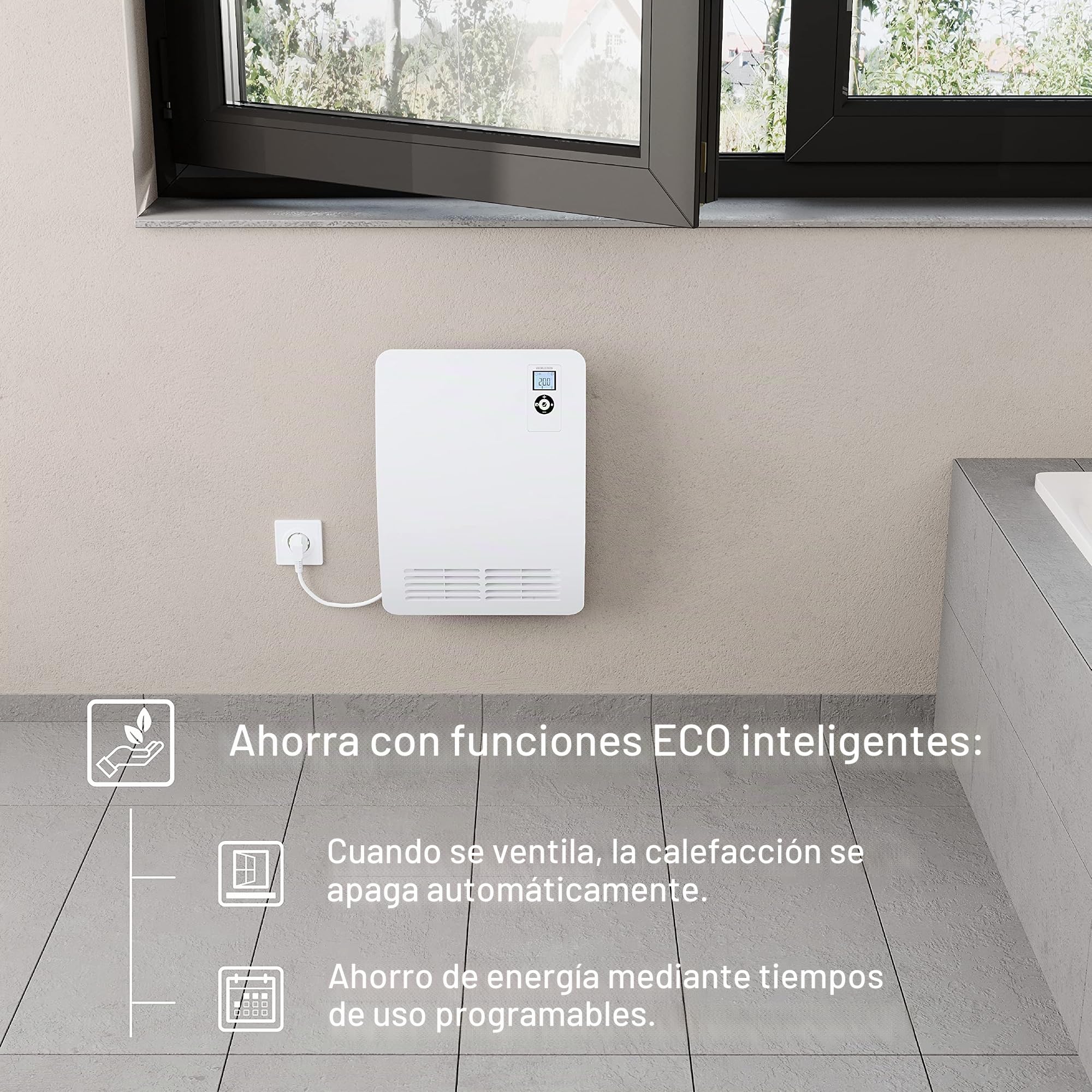 Calentador de ventilador de 2000W interruptor de 2 pasos CK 20 Premium
