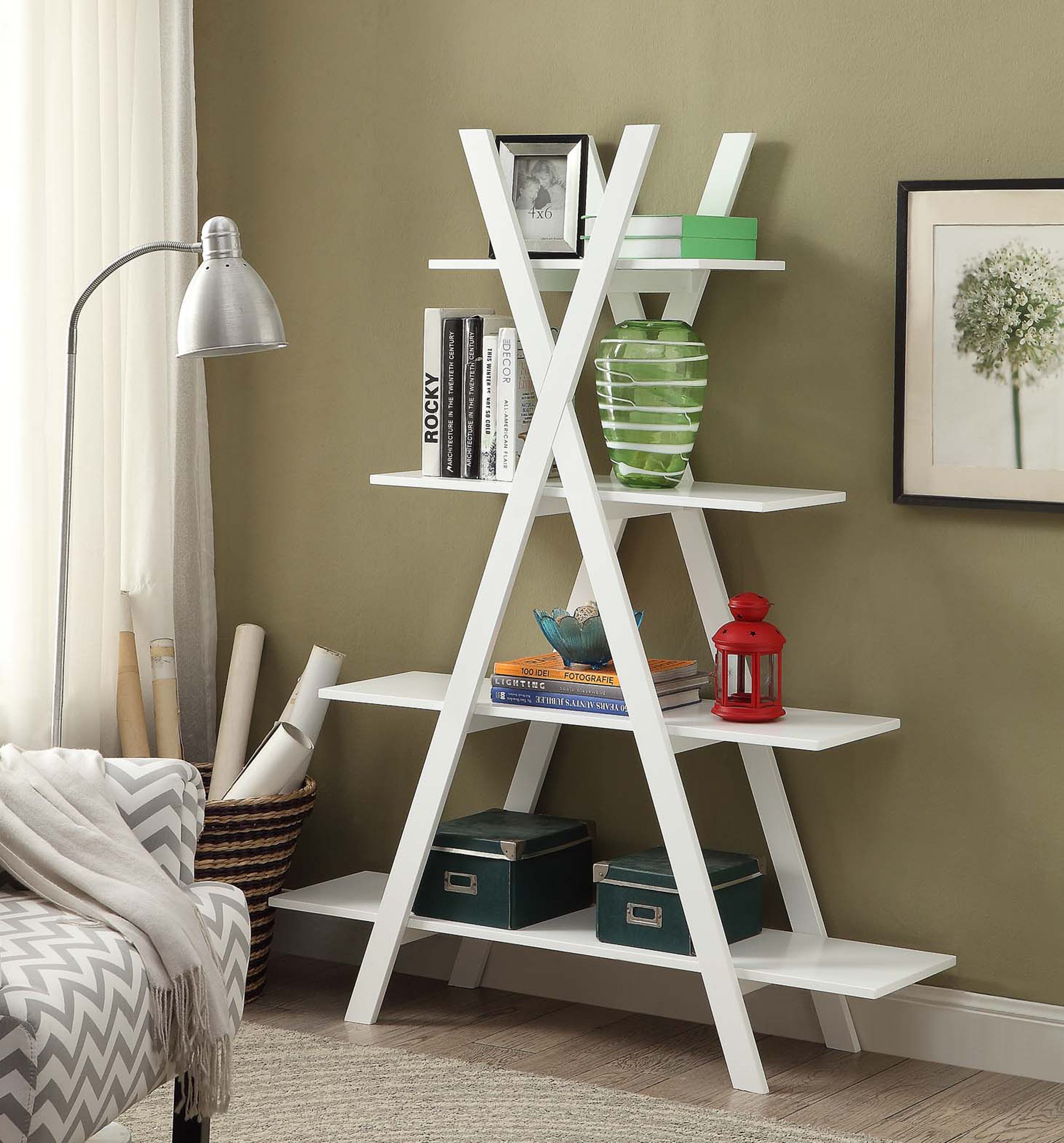 Tall White Bookshelves Decor For You