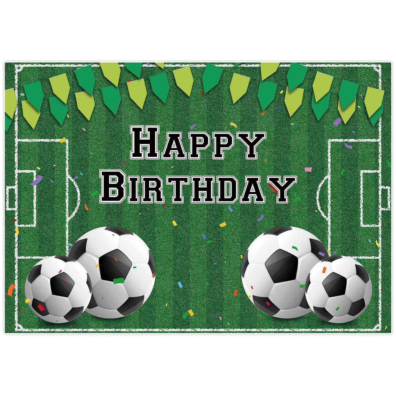 Buy Allenjoy 7x5ft Soccer Theme Happy Birthday Backdrop Sports Football